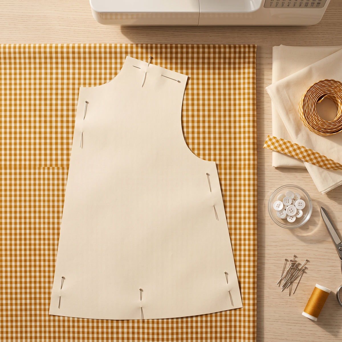 School Smock Sewing Pattern PDF | Kids Art Smock & Apron with Buttons | Sizes 1-6 Years | A4, A0 & Projector