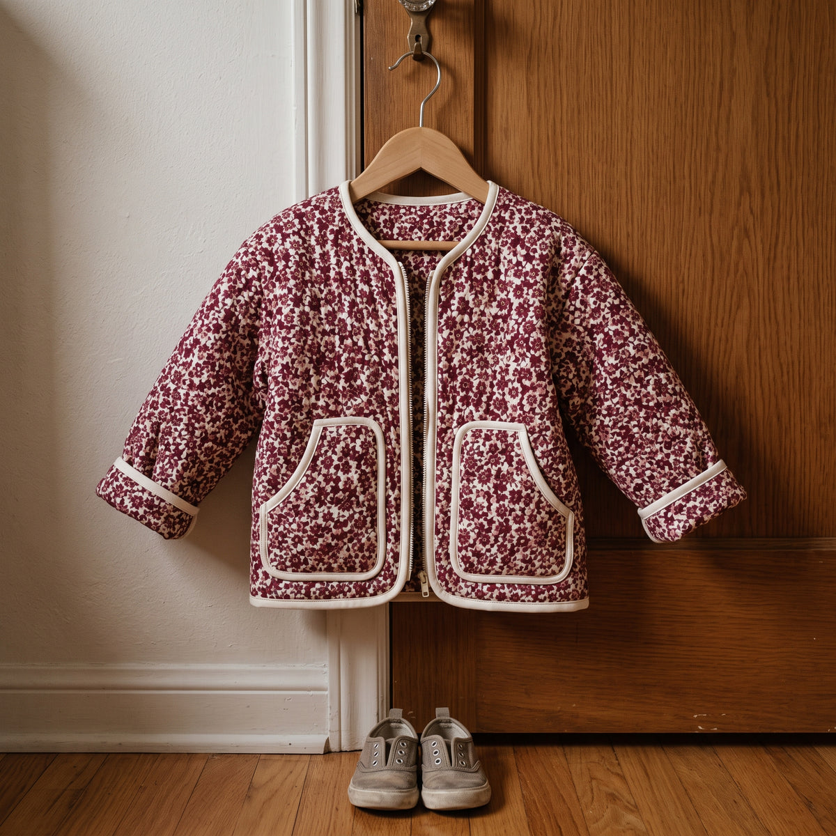 Kids Quilted Jacket Sewing Pattern PDF, 6M to 10Y, Zip Front Quilted Coat, Bound Edges, A4 US Letter A0