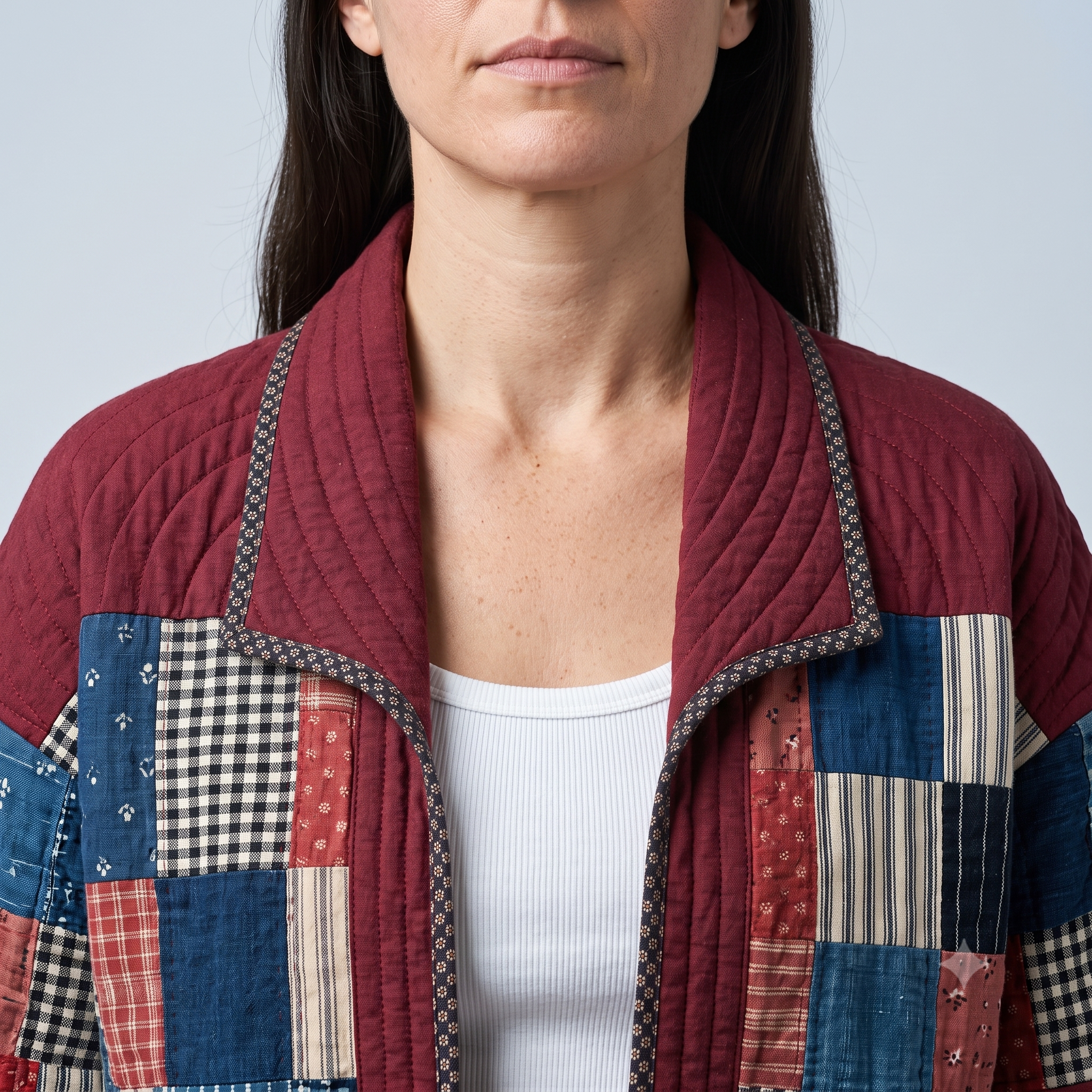 Patchwork Quilt Jacket Sewing Pattern PDF, Kimono Coat Pattern, Quilted Jacket, Digital Sewing Pattern, XS-XL
