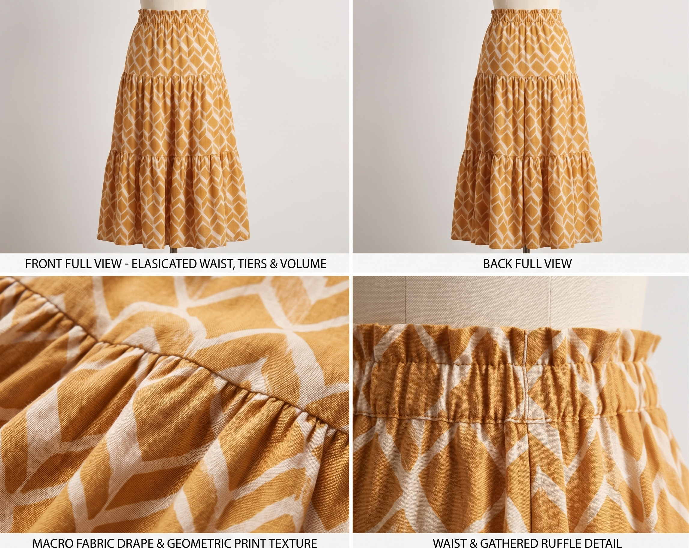 LAGUNE Skirt Sewing Pattern PDF, Elastic Waist Skirt, Short or Maxi Skirt, Button Front Ruffle Skirt, Video Tutorial, Bilingual FR/EN, Sizes 32–52