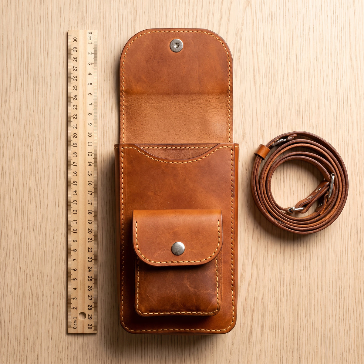 Leather Phone Bag Pattern PDF, Crossbody Template, Instant Download