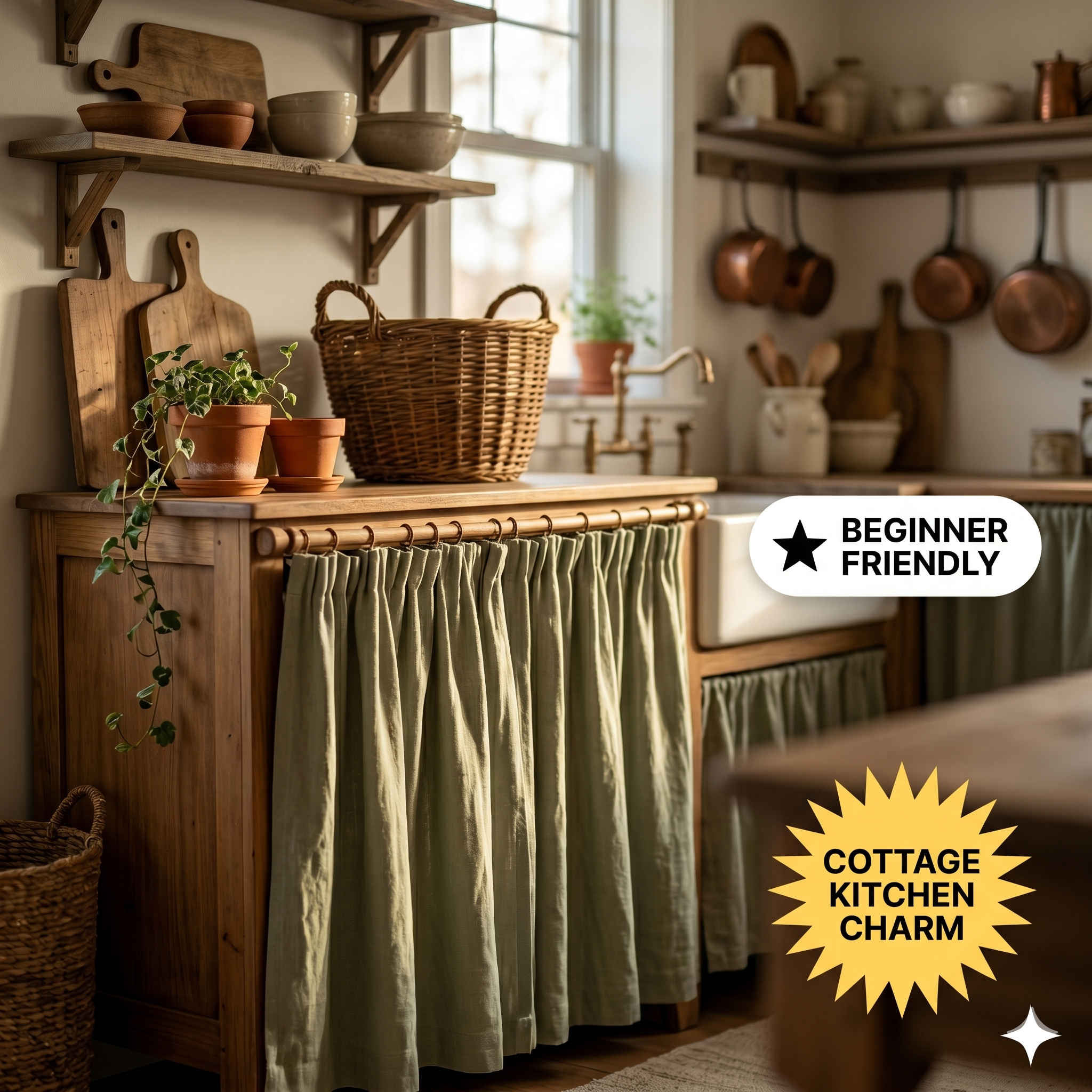 Linen Hideaway Curtain – Instant Download PDF Sewing Pattern