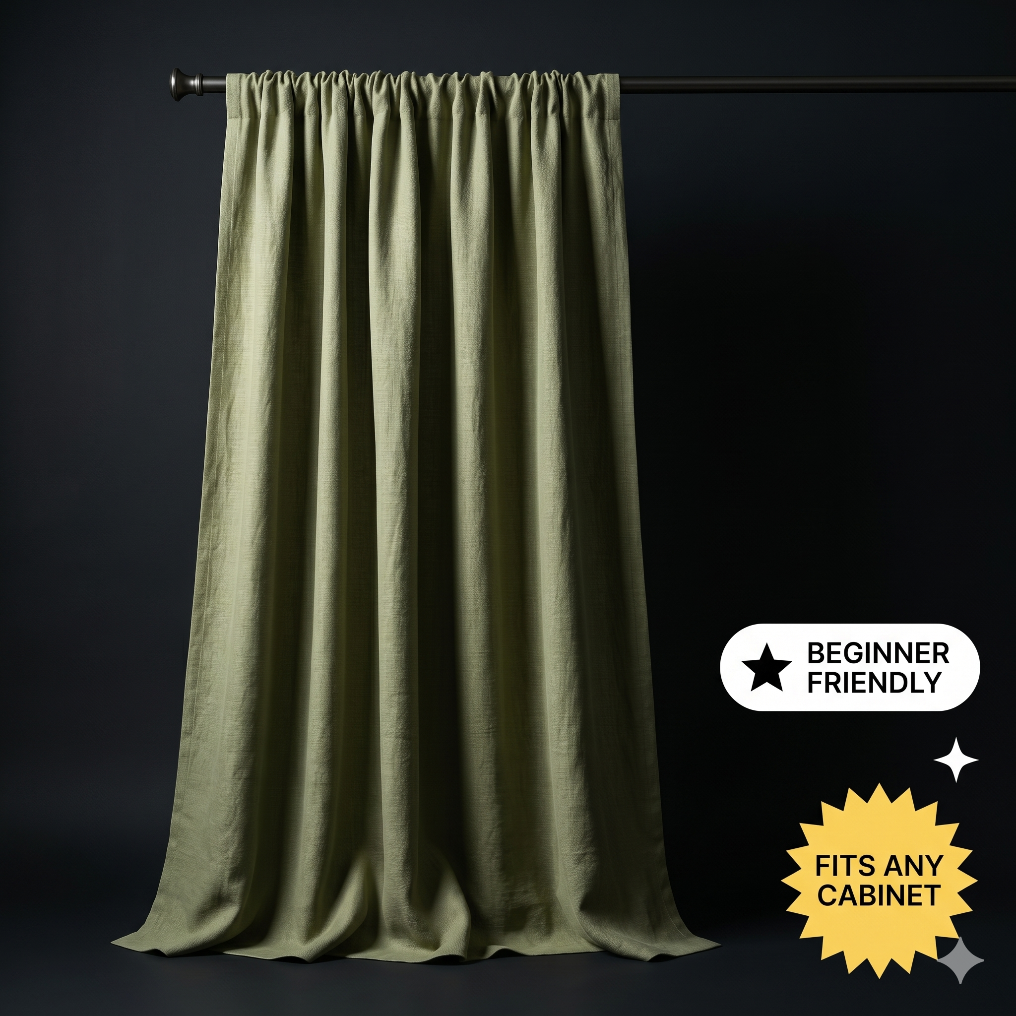 Linen Hideaway Curtain – Instant Download PDF Sewing Pattern