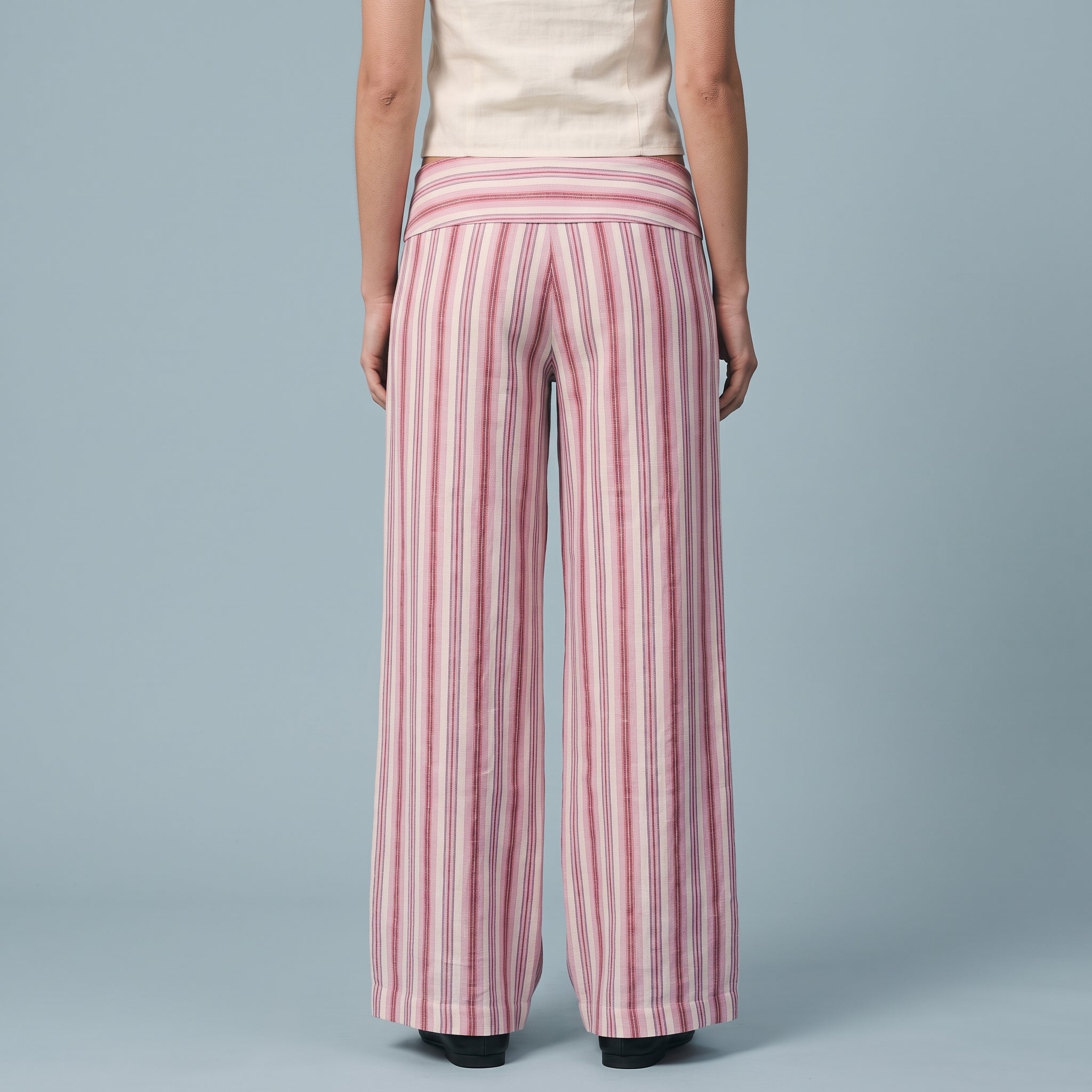 Wide Leg Trousers Sewing Pattern | Low Waist Palazzo Pants with Tie Detail | Sizes XS-XXXL | A0, A4 & US Letter PDF Download