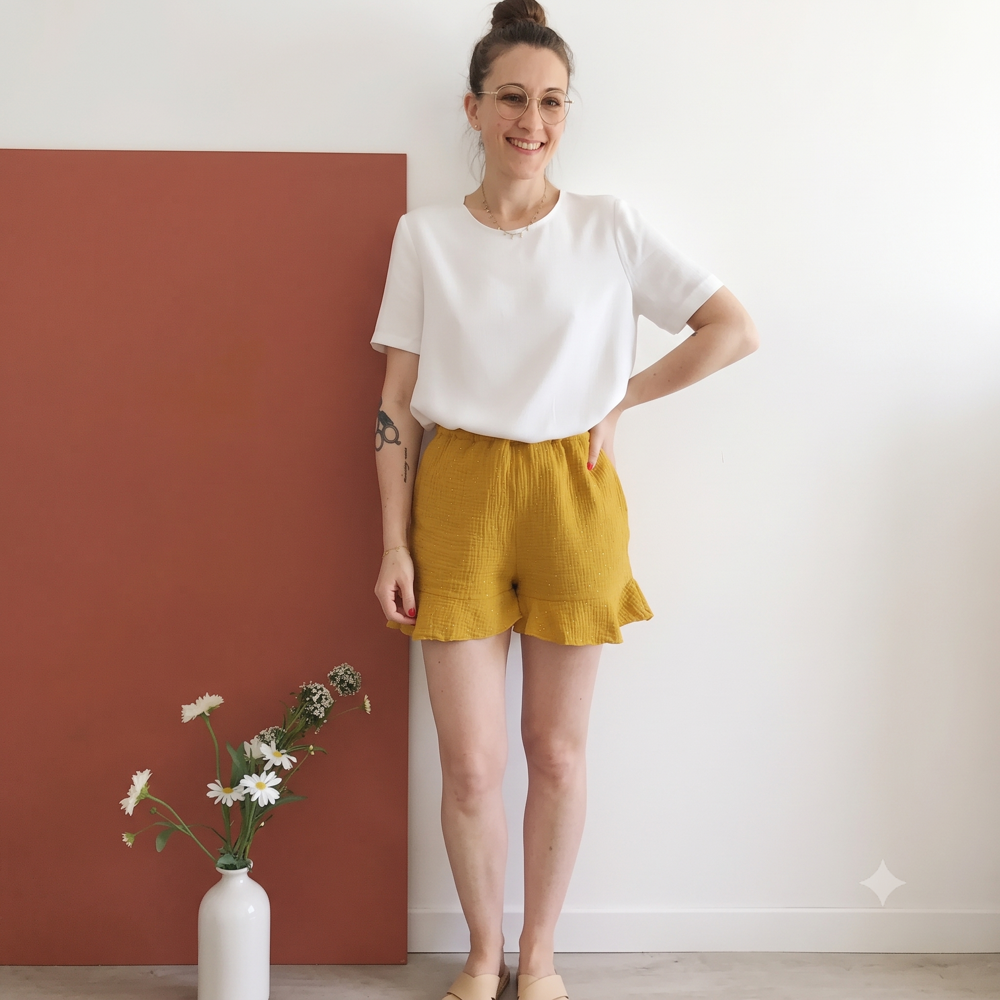 Ruffle Shorts Sewing Pattern PDF, Wrap Front Skort Pattern, 8 Versions in One File, Elastic or Zip Waist, Sizes US 2-14 / EU 34-46, Instant Download