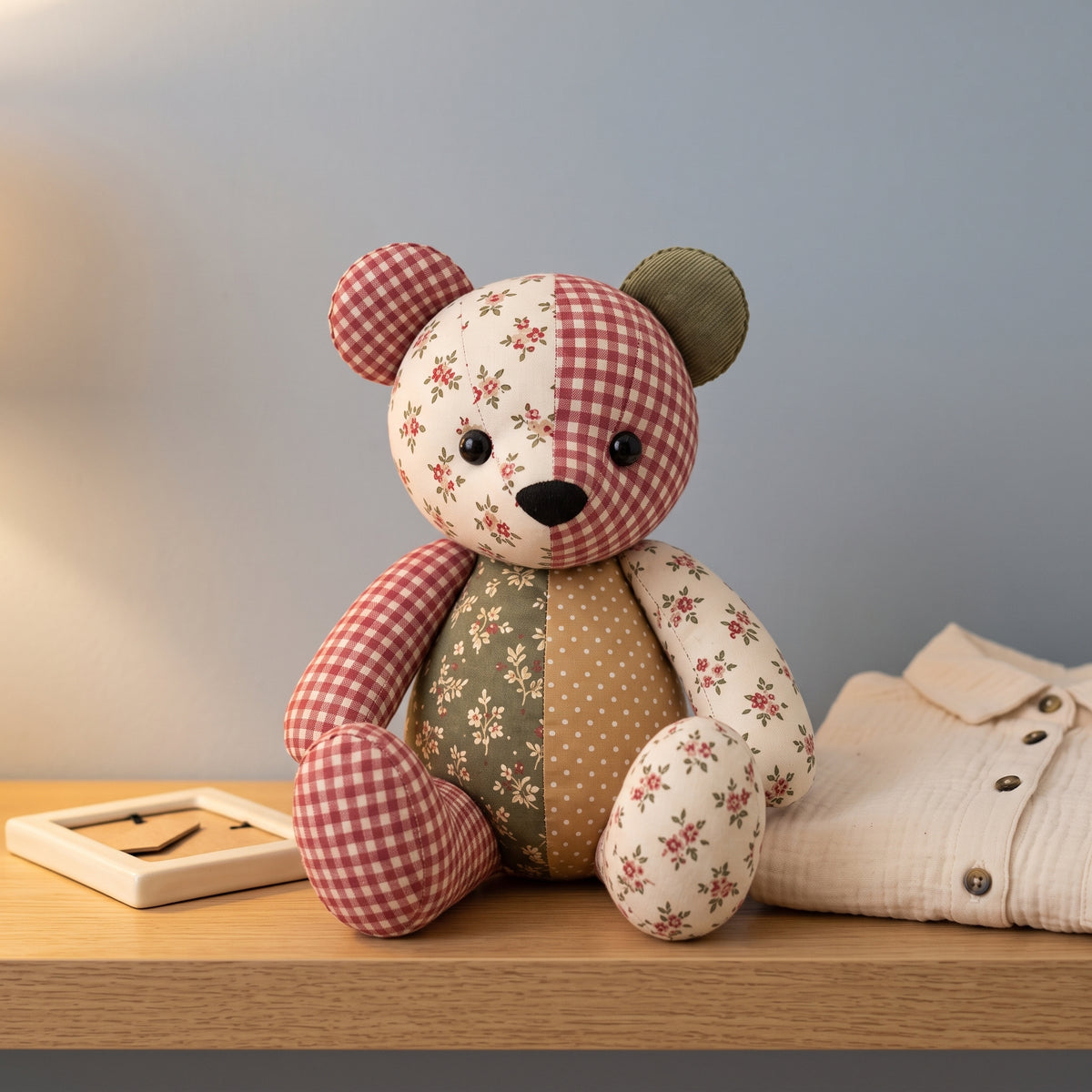 Memory Bear Sewing Pattern PDF, 10 Sizes, Keepsake Teddy 12-30 cm