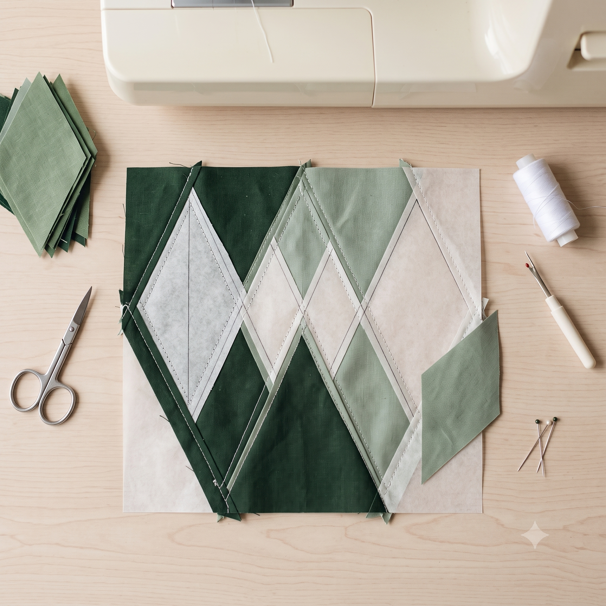 Geometric Star Quilt Pattern — PDF Quilt Pattern