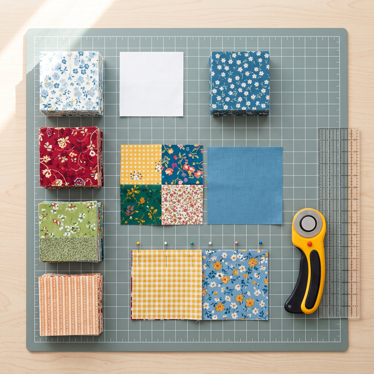 Modern Patchwork Quilt Pattern PDF | Queen Bed Quilt | Fat Quarter
