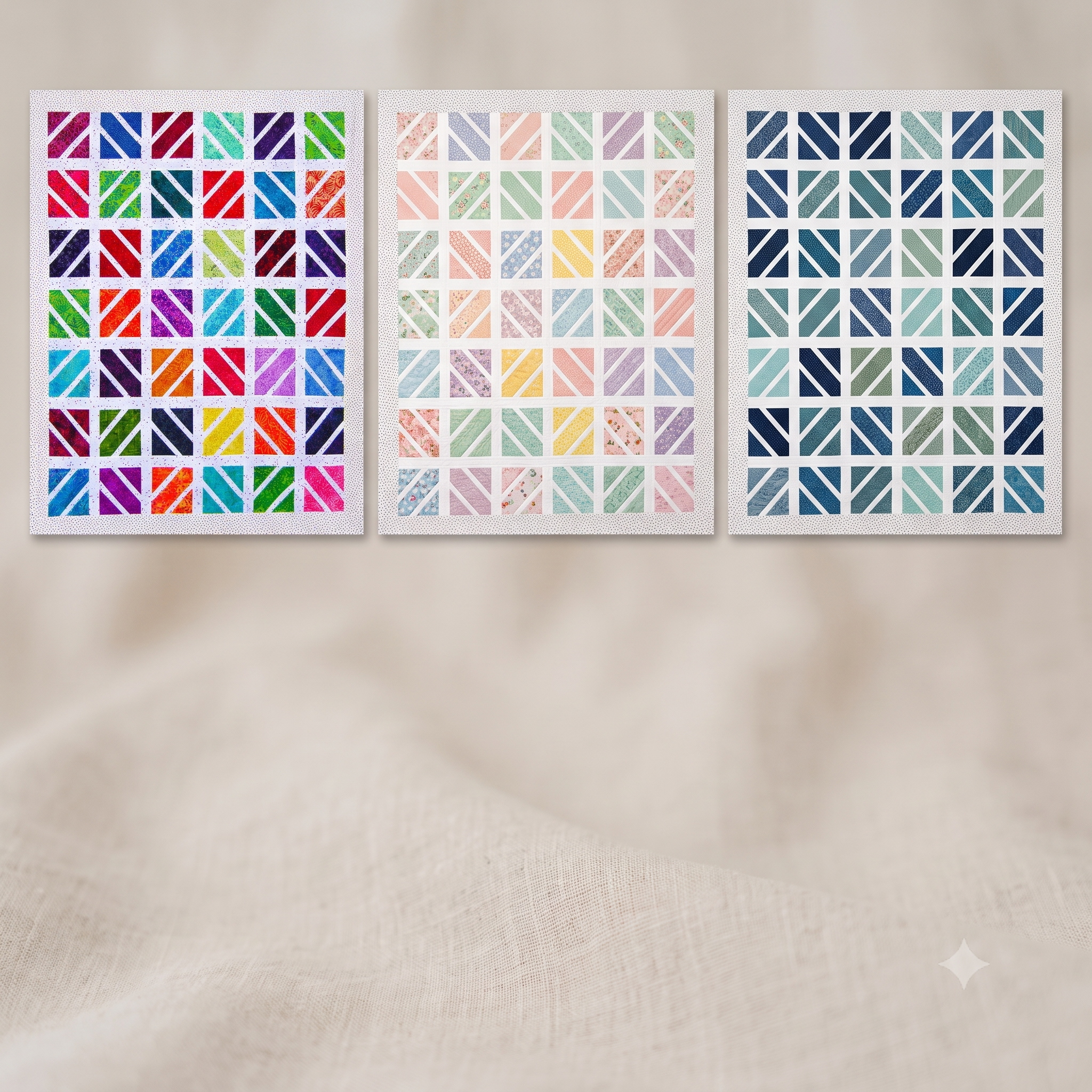 Quilt Pattern PDF, Modern Precut Quilt Pattern, Charm Pack Layer Cake Quilt, Baby and Lap Quilt Instant Download