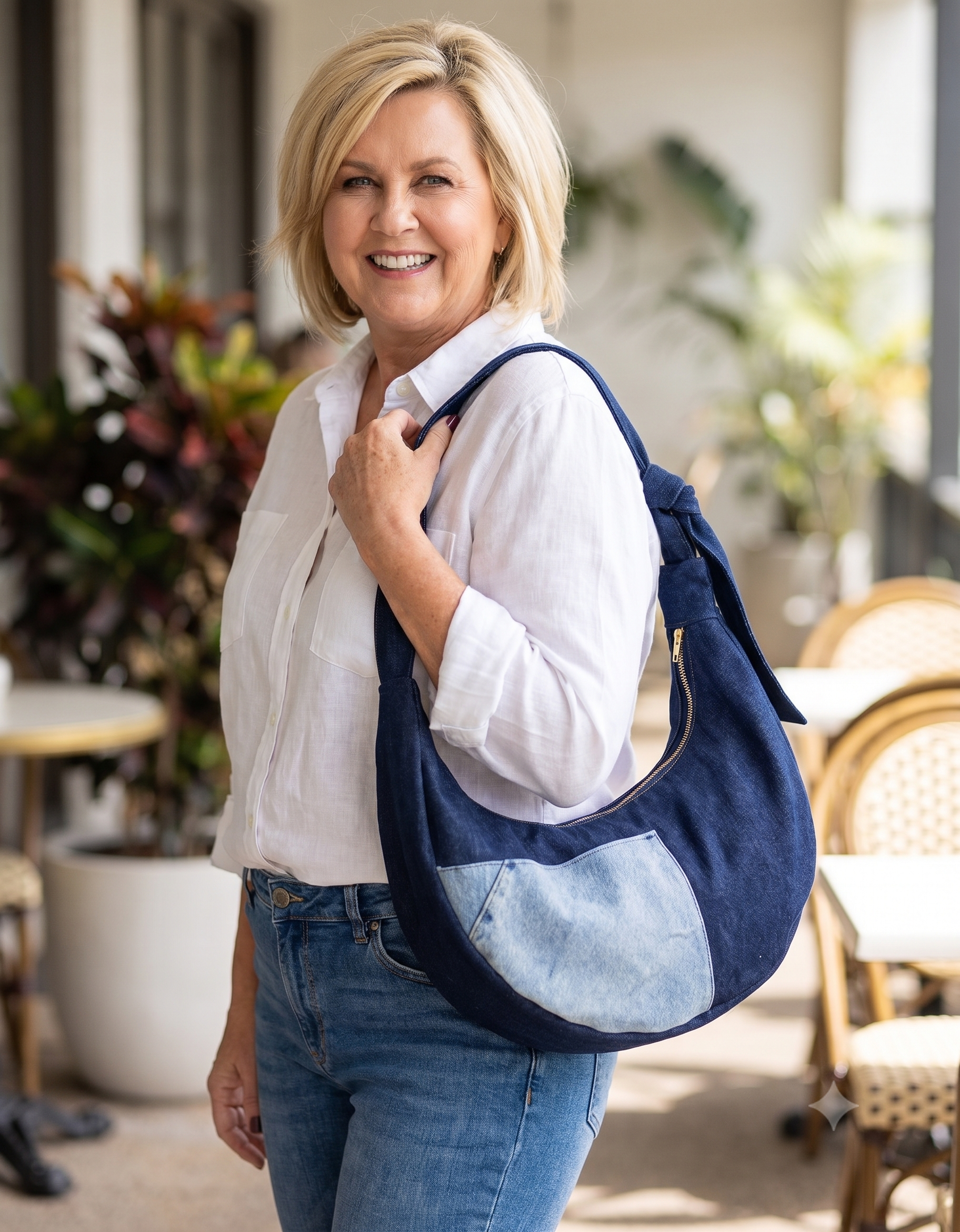 NOÉMIE Half Moon Bag Sewing Pattern PDF, Crescent Shoulder Bag, Two Sizes, Three Strap Options, Upcycling Bag, Beginner Friendly, Instant Download