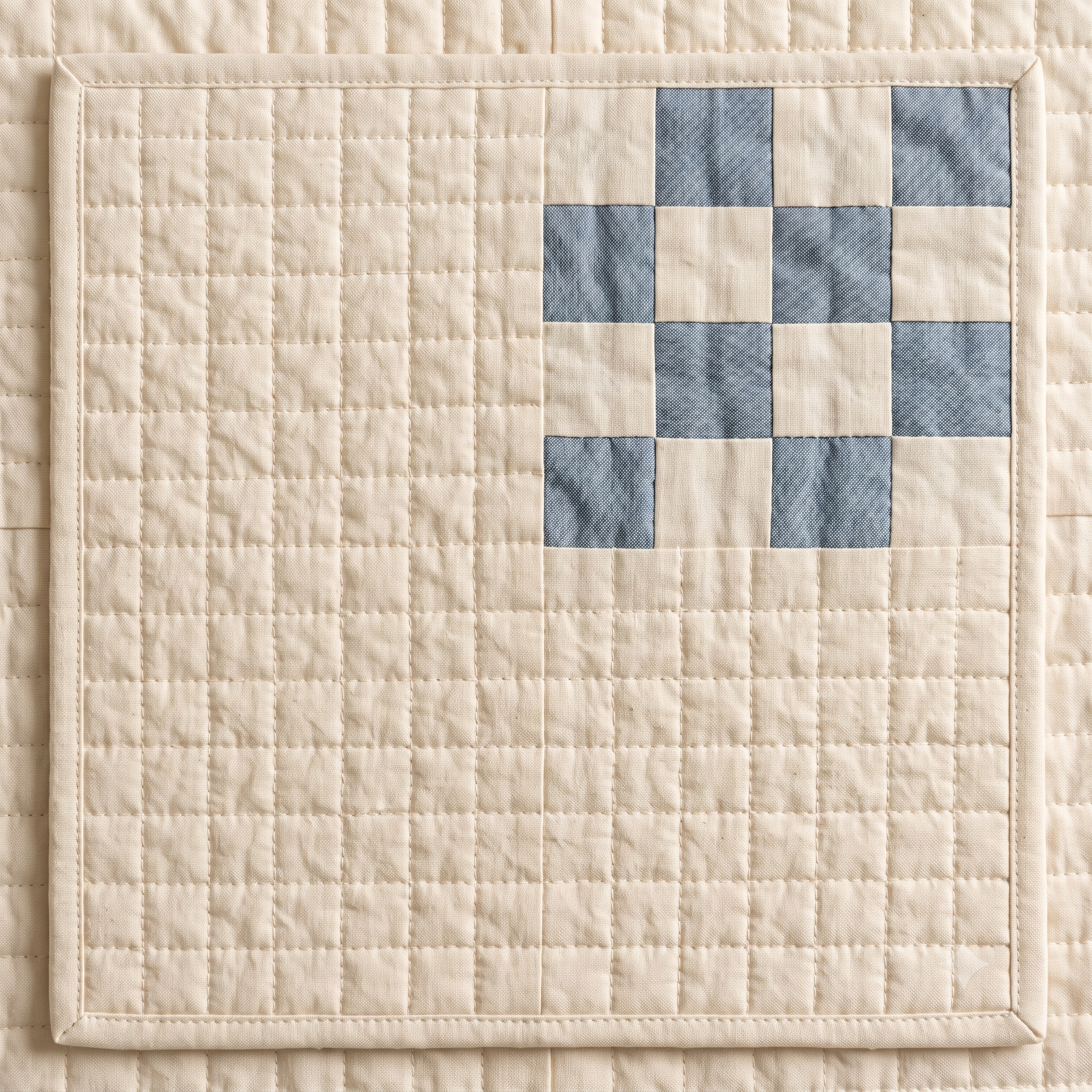 Nine Patch Quilt Pattern PDF, Beginner Modern Quilt Pattern, Minimalist Patchwork Throw, 48x60 Quilt Instant Download