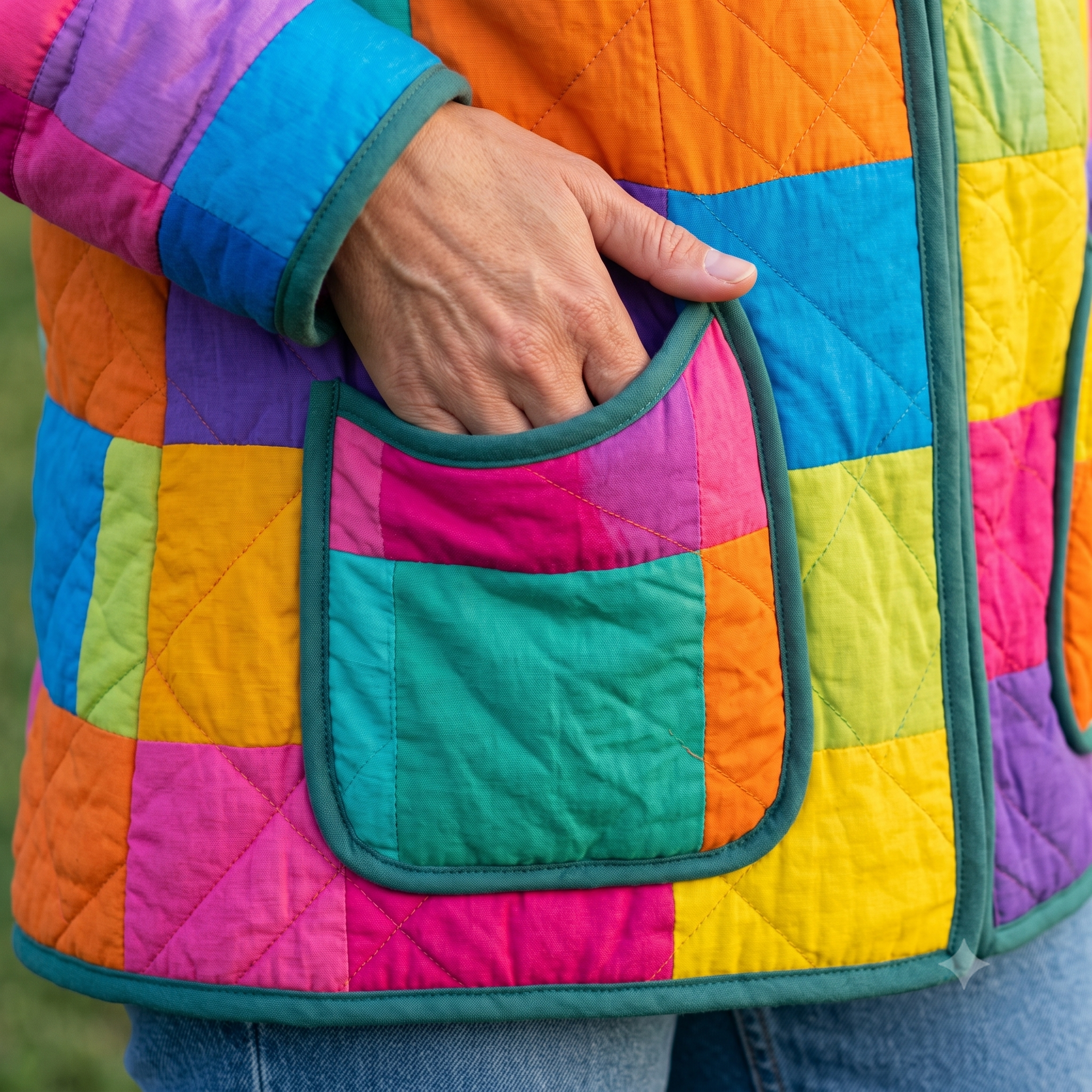 Patchwork Quilt Coat Sewing Pattern PDF | Hooded Quilted Jacket | Scrap Busting Long Coat | Instant Download