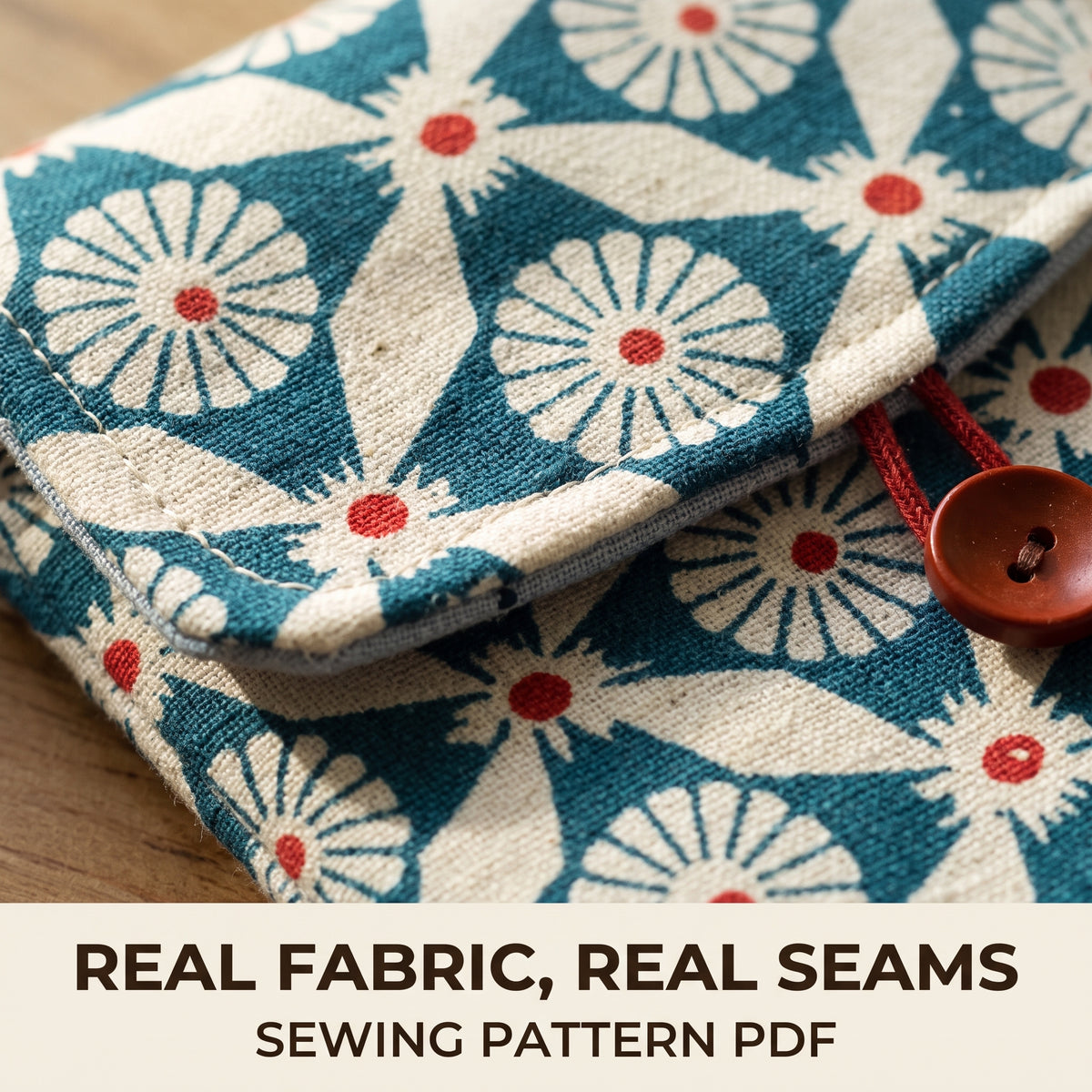 Phone Crossbody Bag Sewing Pattern PDF, Small Pouch with Flap, Detachable Adjustable Strap and Card Pocket