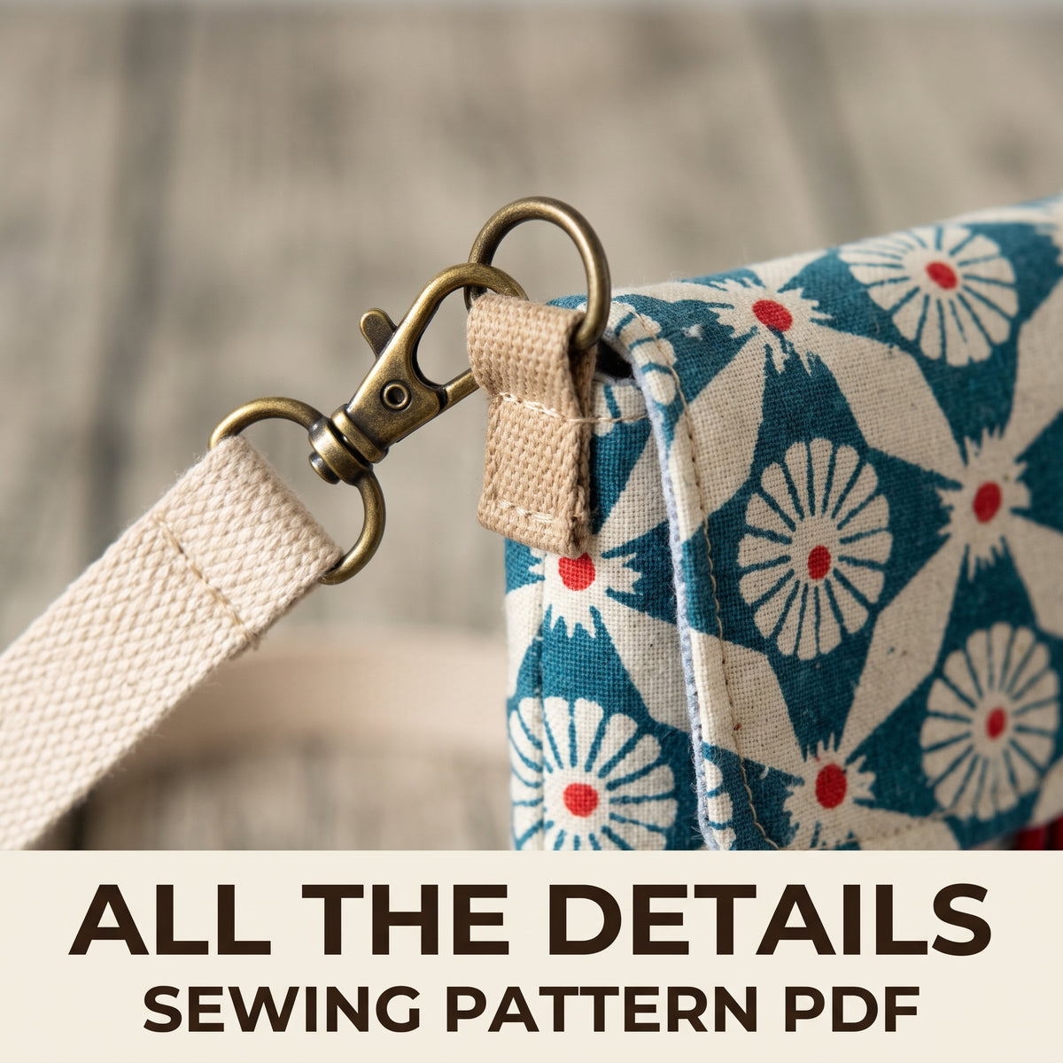 Phone Crossbody Bag Sewing Pattern PDF, Small Pouch with Flap, Detachable Adjustable Strap and Card Pocket