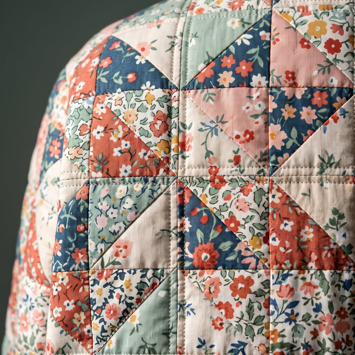 Quilted Patchwork Jacket Sewing Pattern PDF, Hooded, XS-XXXL