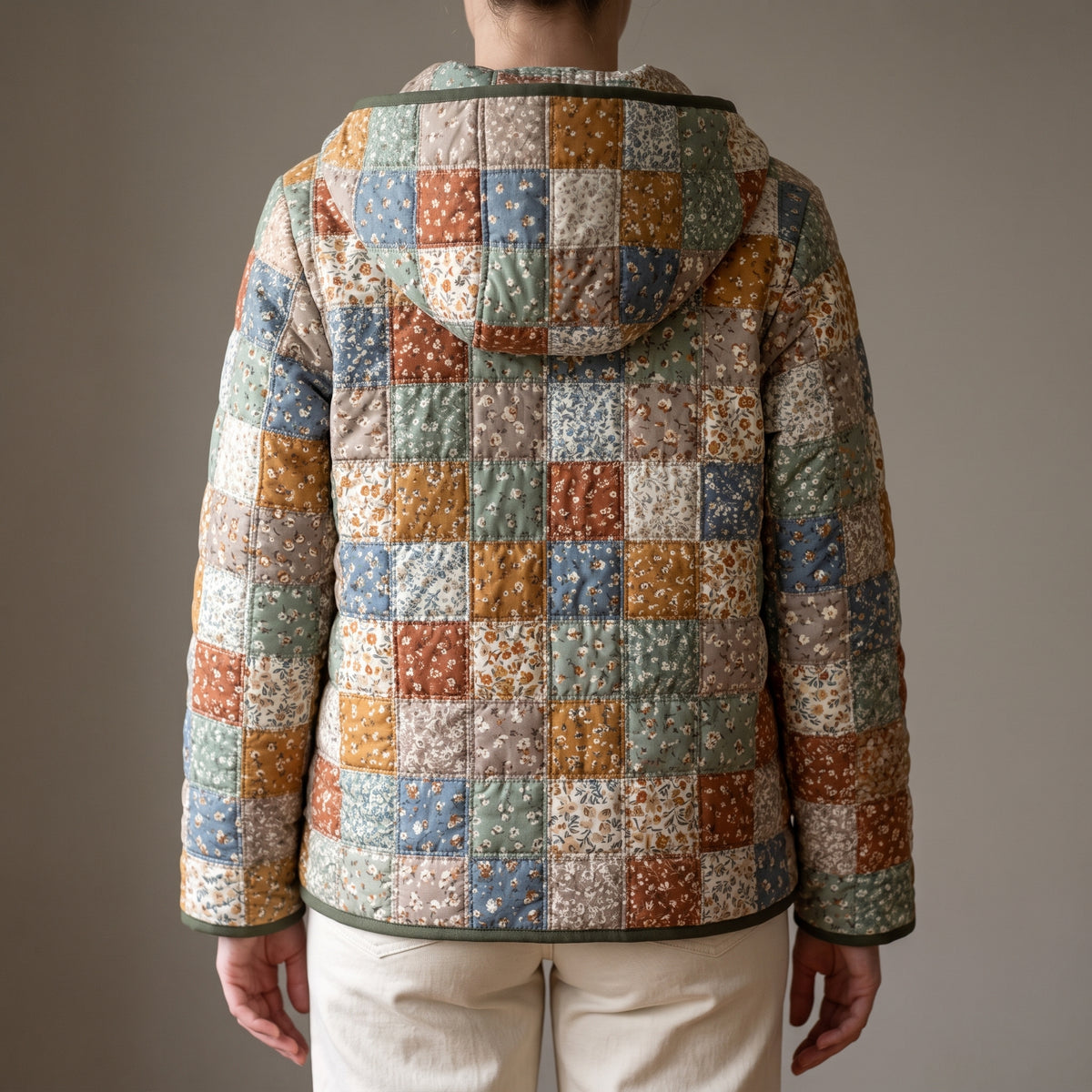 Quilted Jacket Sewing Pattern | Womens Patchwork Quilt Coat PDF, No Quilting Needed | XS to 3XL | Beginner Friendly