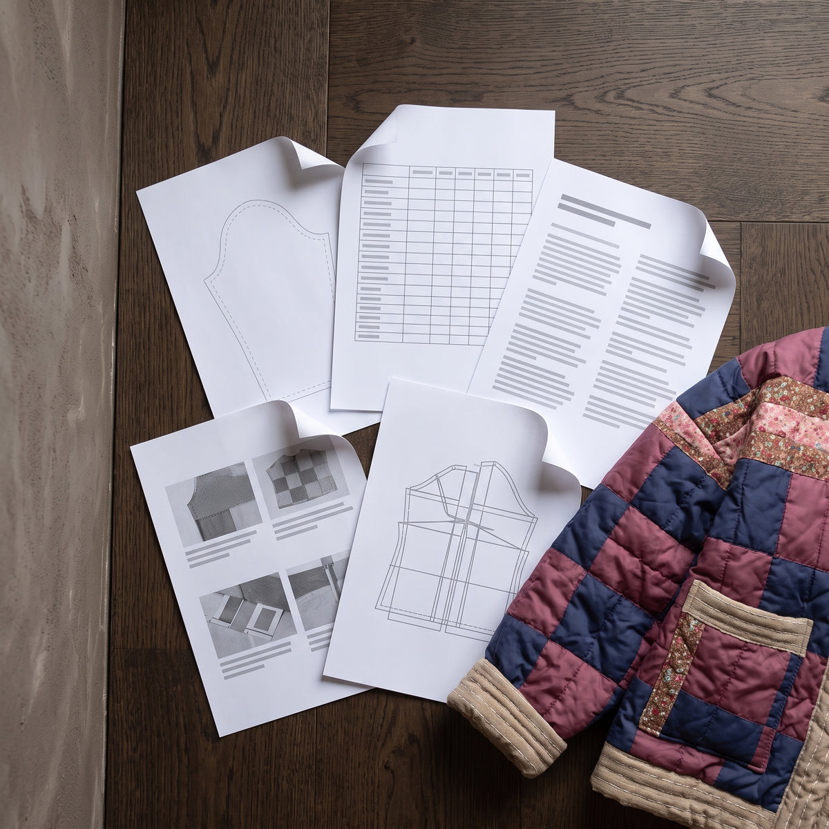 Quilted Patchwork Jacket Sewing Pattern PDF – Make It from a Vintage Quilt or Pieced Squares, XS–XL
