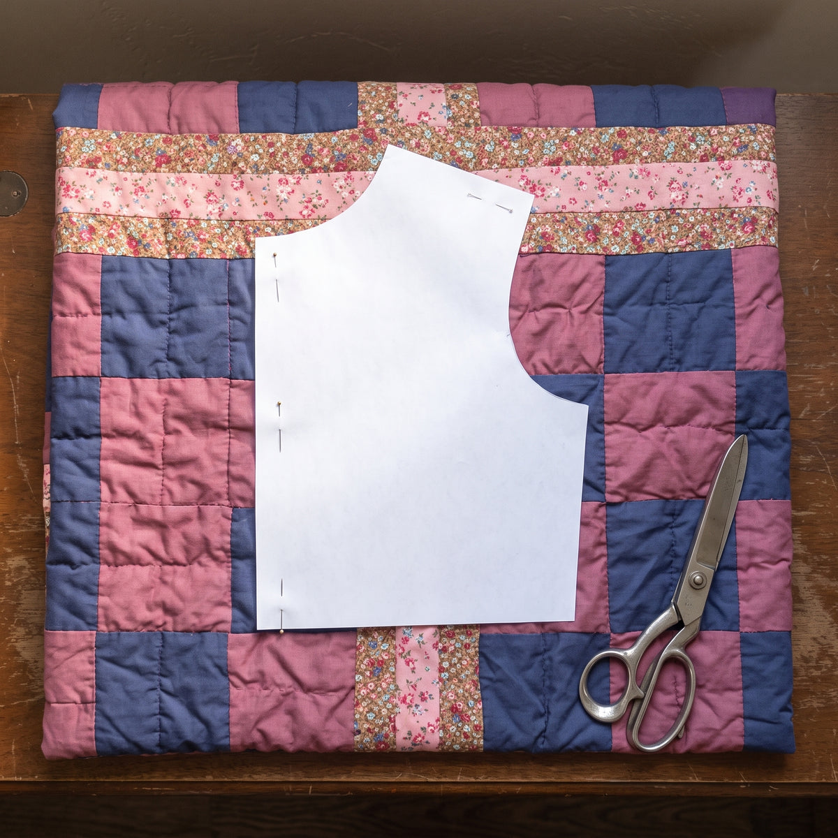 Quilted Patchwork Jacket Sewing Pattern PDF – Make It from a Vintage Quilt or Pieced Squares, XS–XL