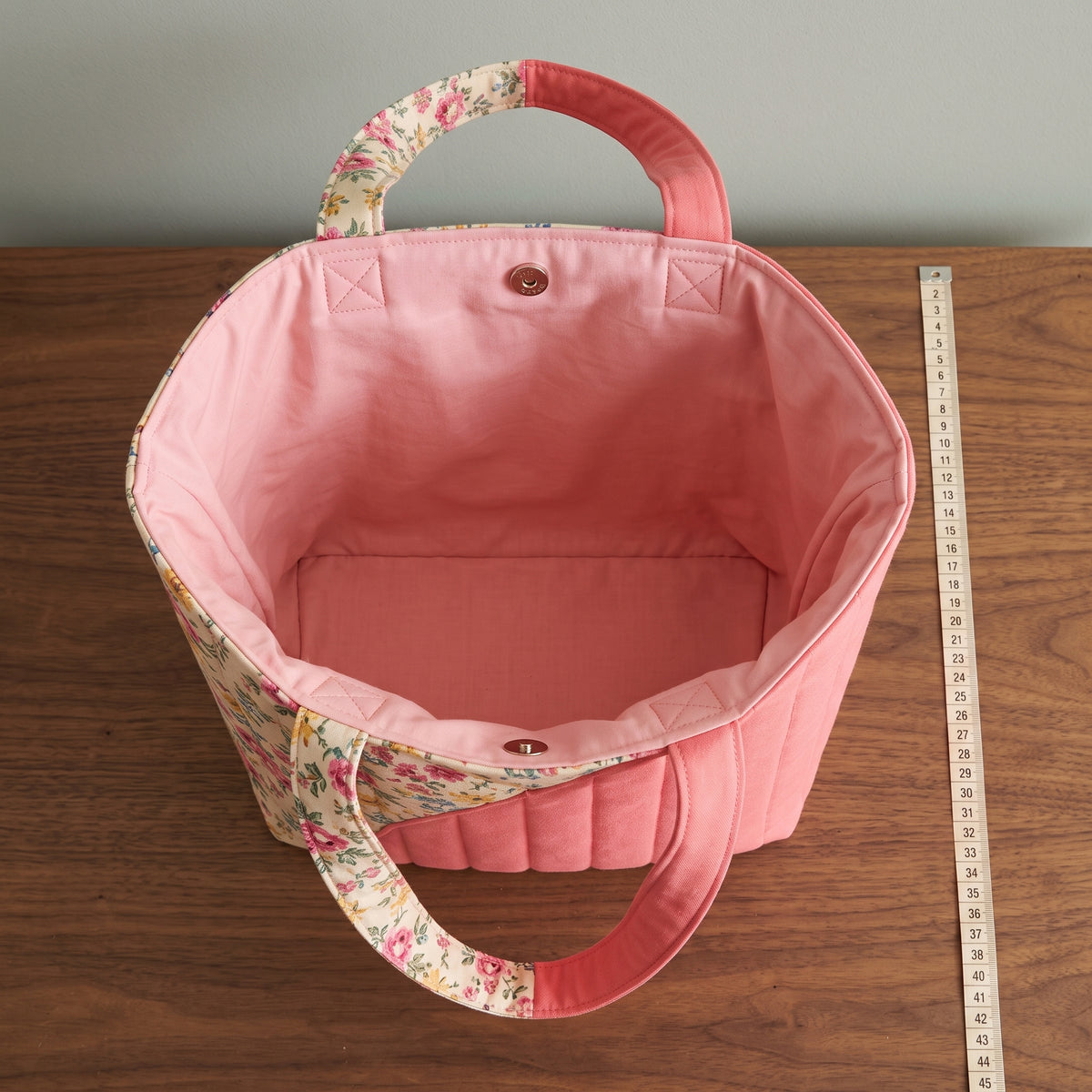 Quilted Tote Bag PDF Sewing Pattern, Curved Panel Shopper, A4 A0 Letter