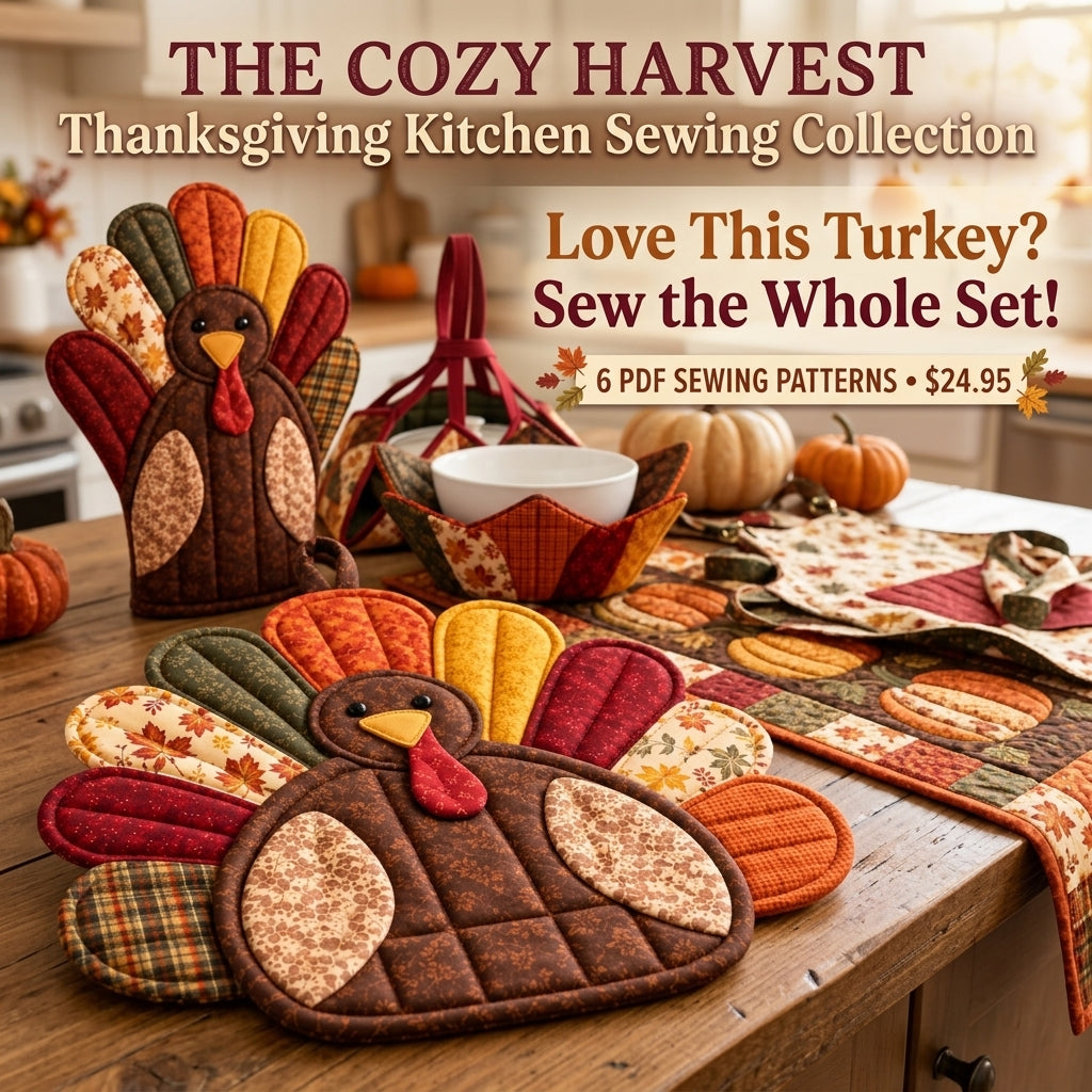 Thanksgiving Kitchen Sewing Bundle – 6 PDF Sewing Patterns