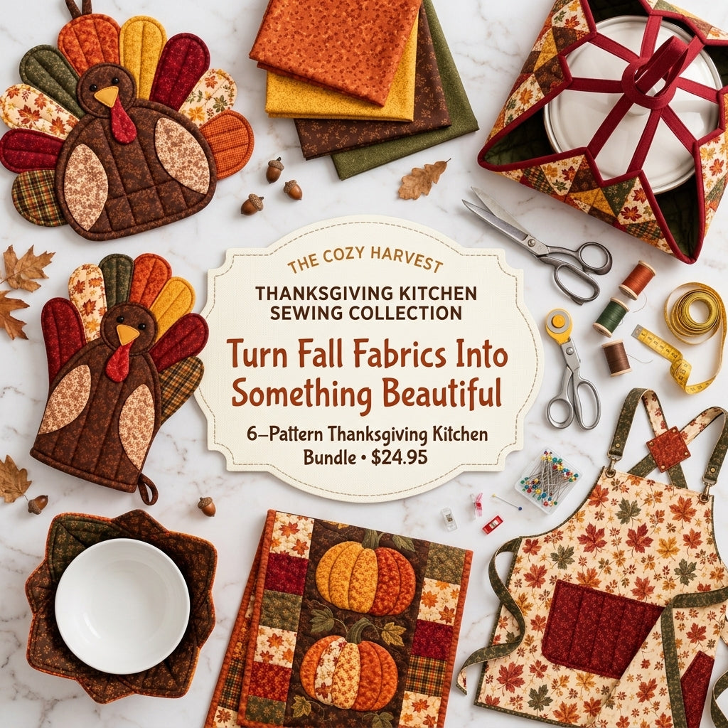 Thanksgiving Kitchen Sewing Bundle – 6 PDF Sewing Patterns