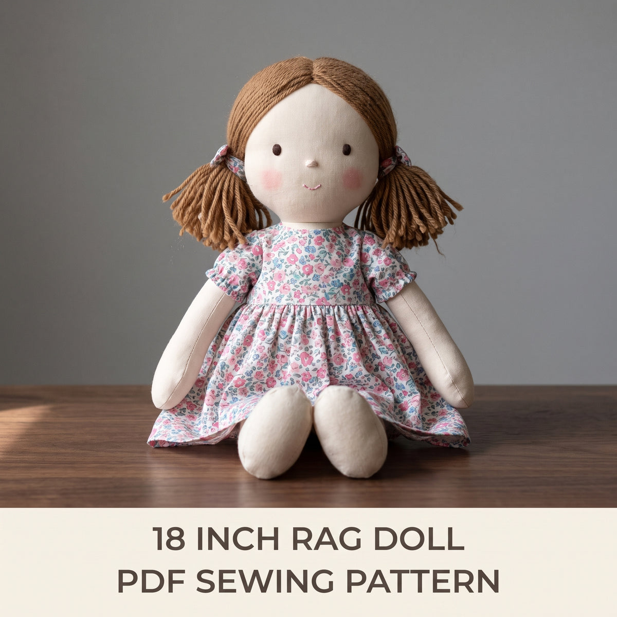 Rag Doll Sewing Pattern PDF | 18 inch Cloth Doll + Full Clothes Wardrobe | 4 Doll Patterns Inc. Mermaid & Witch