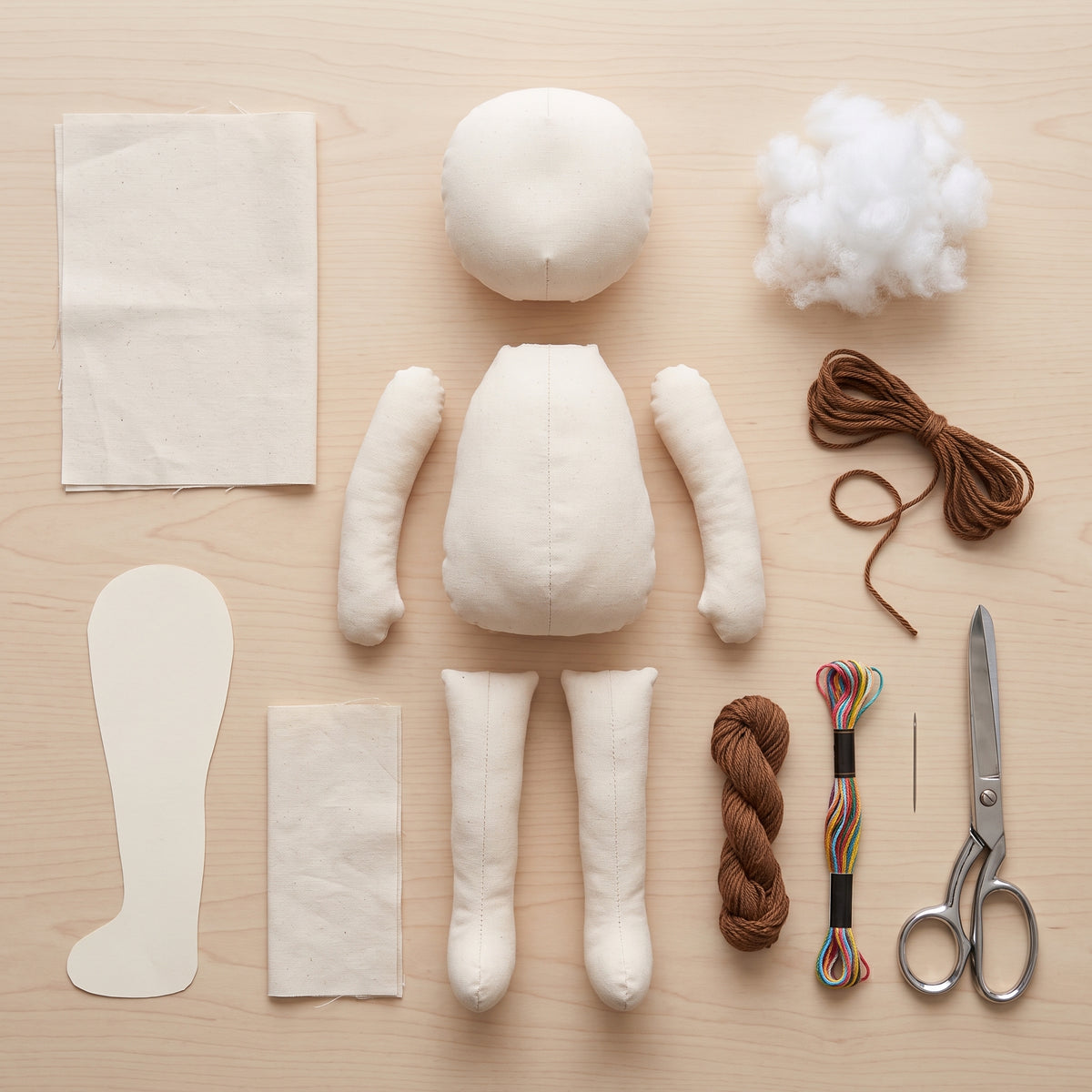 Rag Doll Sewing Pattern PDF | 18 inch Cloth Doll + Full Clothes Wardrobe | 4 Doll Patterns Inc. Mermaid & Witch