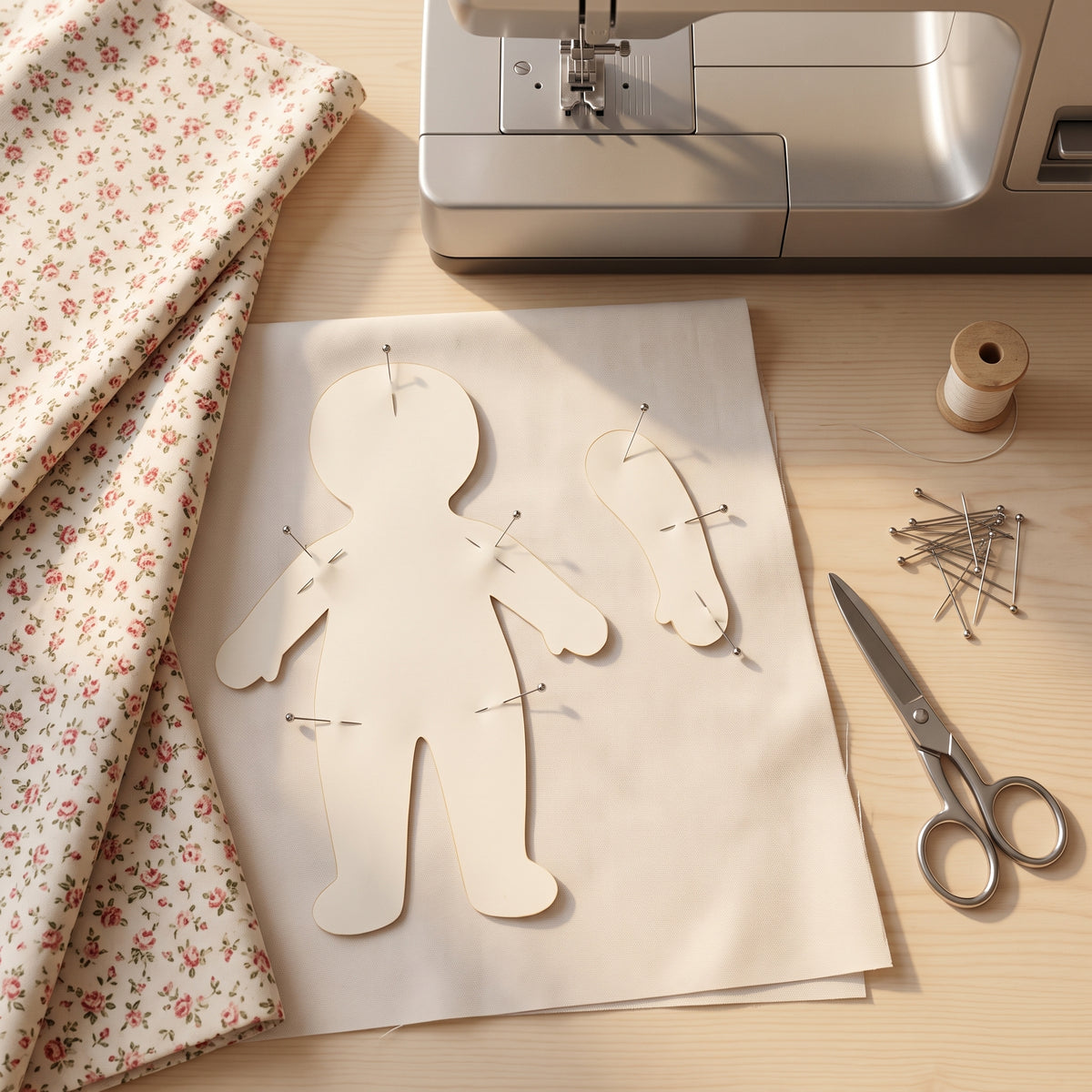 Rag Doll Sewing Pattern PDF | 18 inch Cloth Doll + Full Clothes Wardrobe | 4 Doll Patterns Inc. Mermaid & Witch