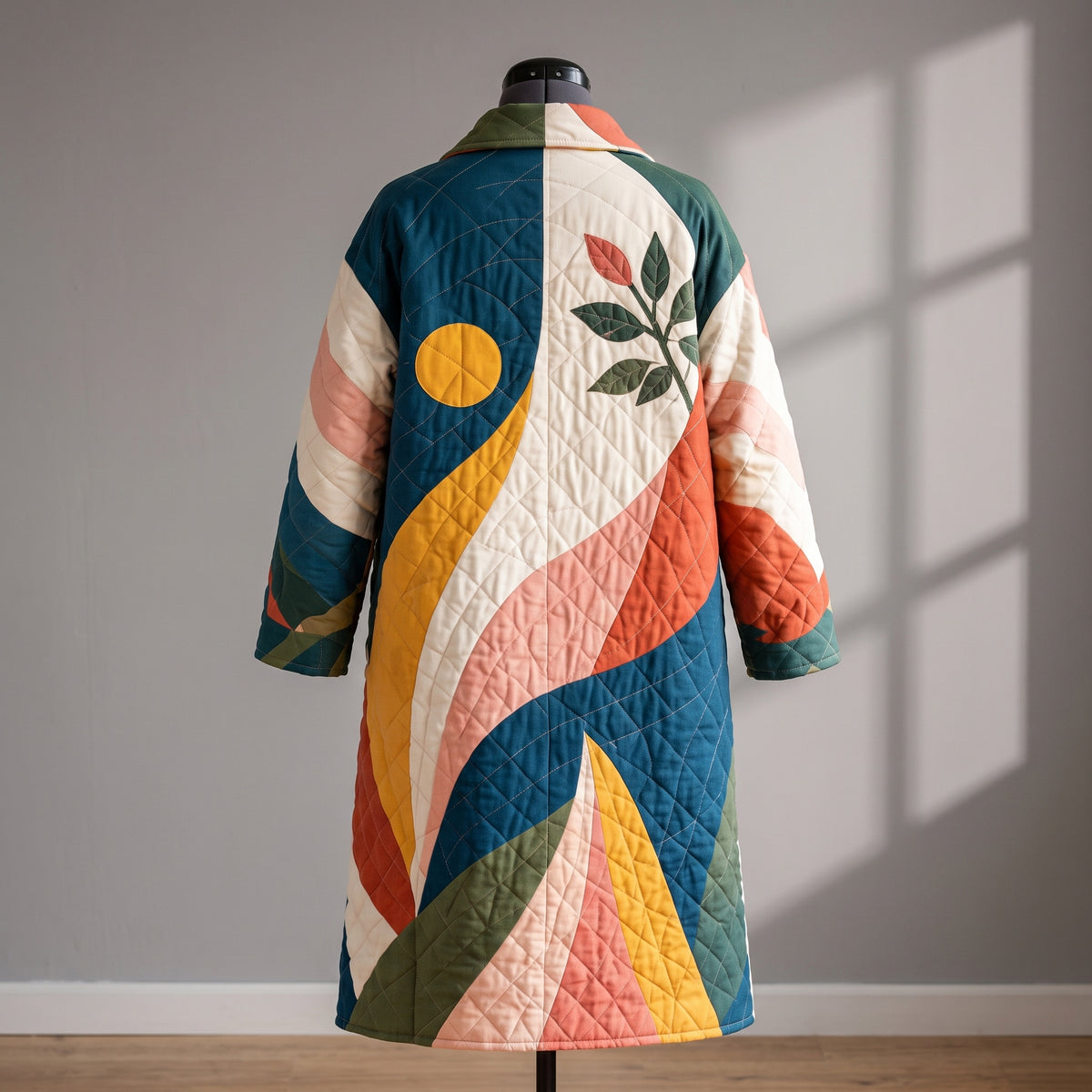 Reversible Quilted Coat Sewing Pattern PDF, Patchwork Jacket