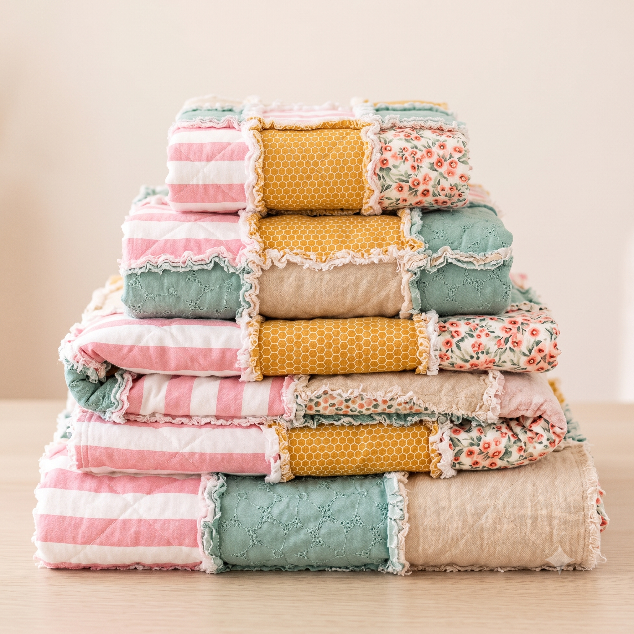 Reversible Rag Quilt Sewing Pattern PDF | Beginner Rag Quilt Tutorial | Baby Quilt Pattern | Instant Download | 4 Sizes Included