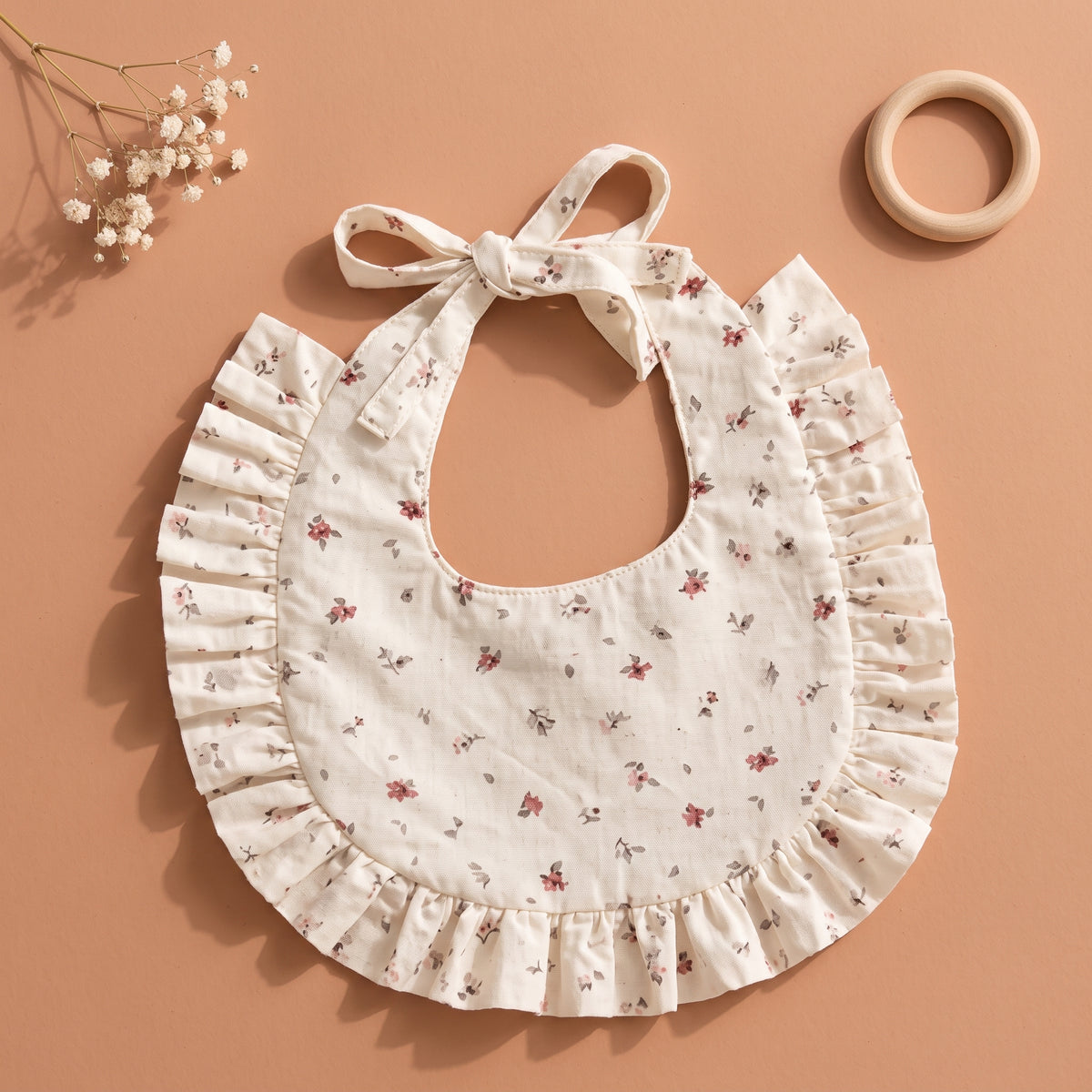 Ruffle Baby Bib PDF Sewing Pattern | Scalloped Drool / Dribble Bib, 10 in | A0, A4 & US Letter