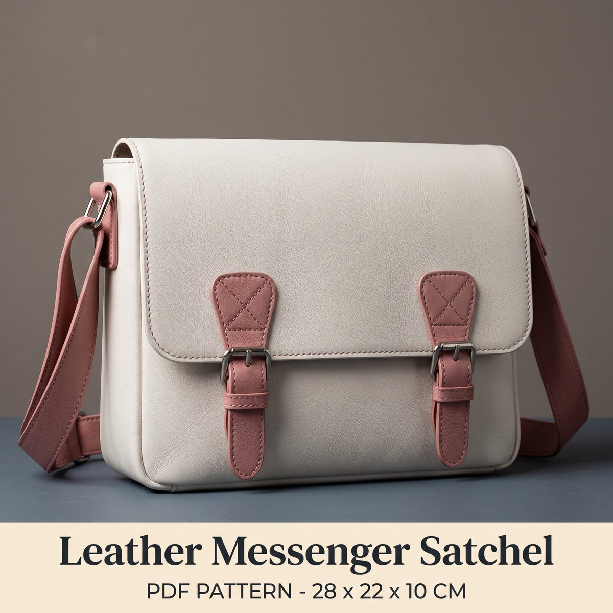 Leather Satchel Bag Pattern PDF, Messenger Template, A4 A1 & DXF