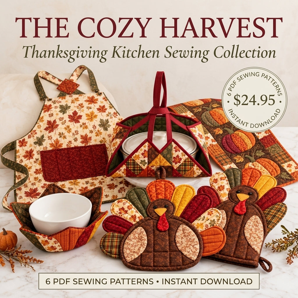 Thanksgiving Kitchen Sewing Bundle – 6 PDF Sewing Patterns