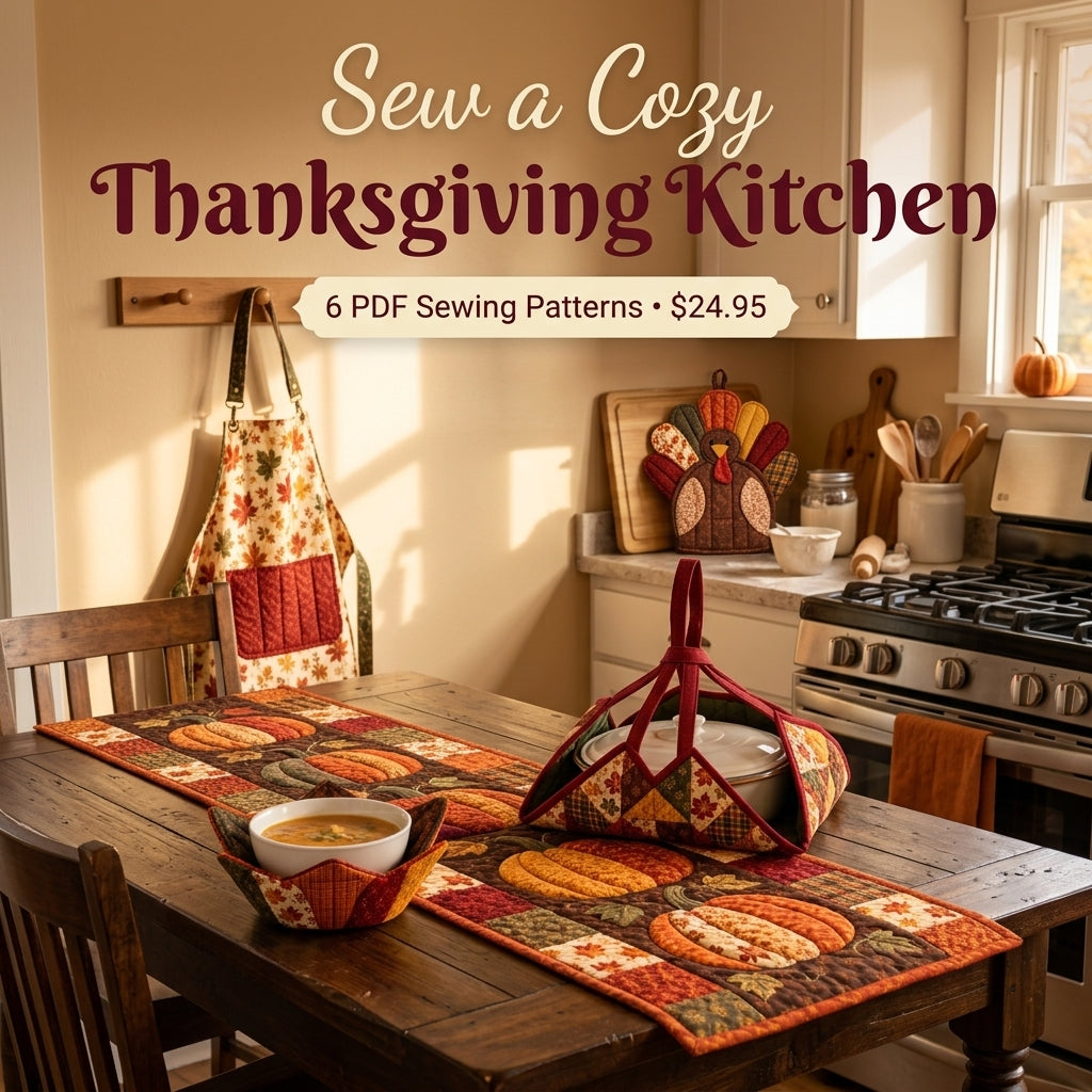 Thanksgiving Kitchen Sewing Bundle – 6 PDF Sewing Patterns