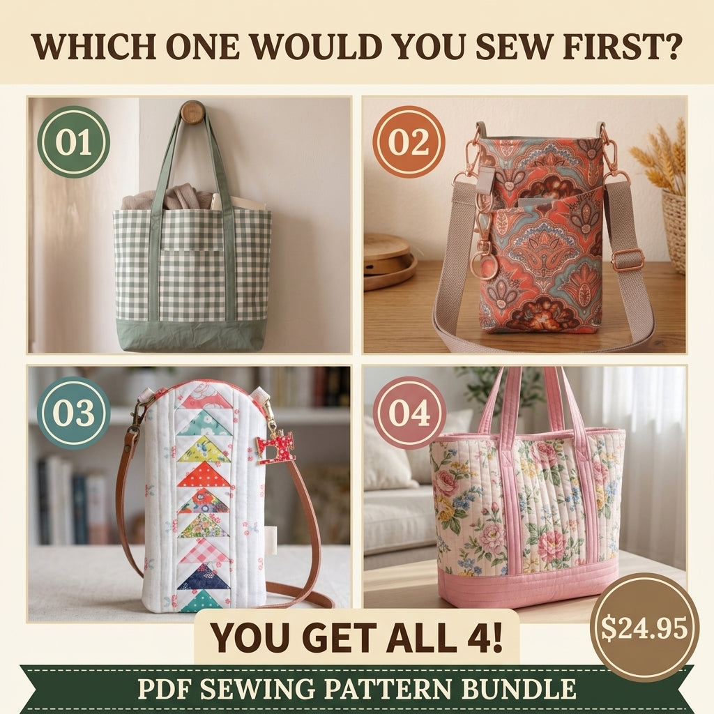 The Everyday Bag Collection – 4 PDF Sewing Patterns