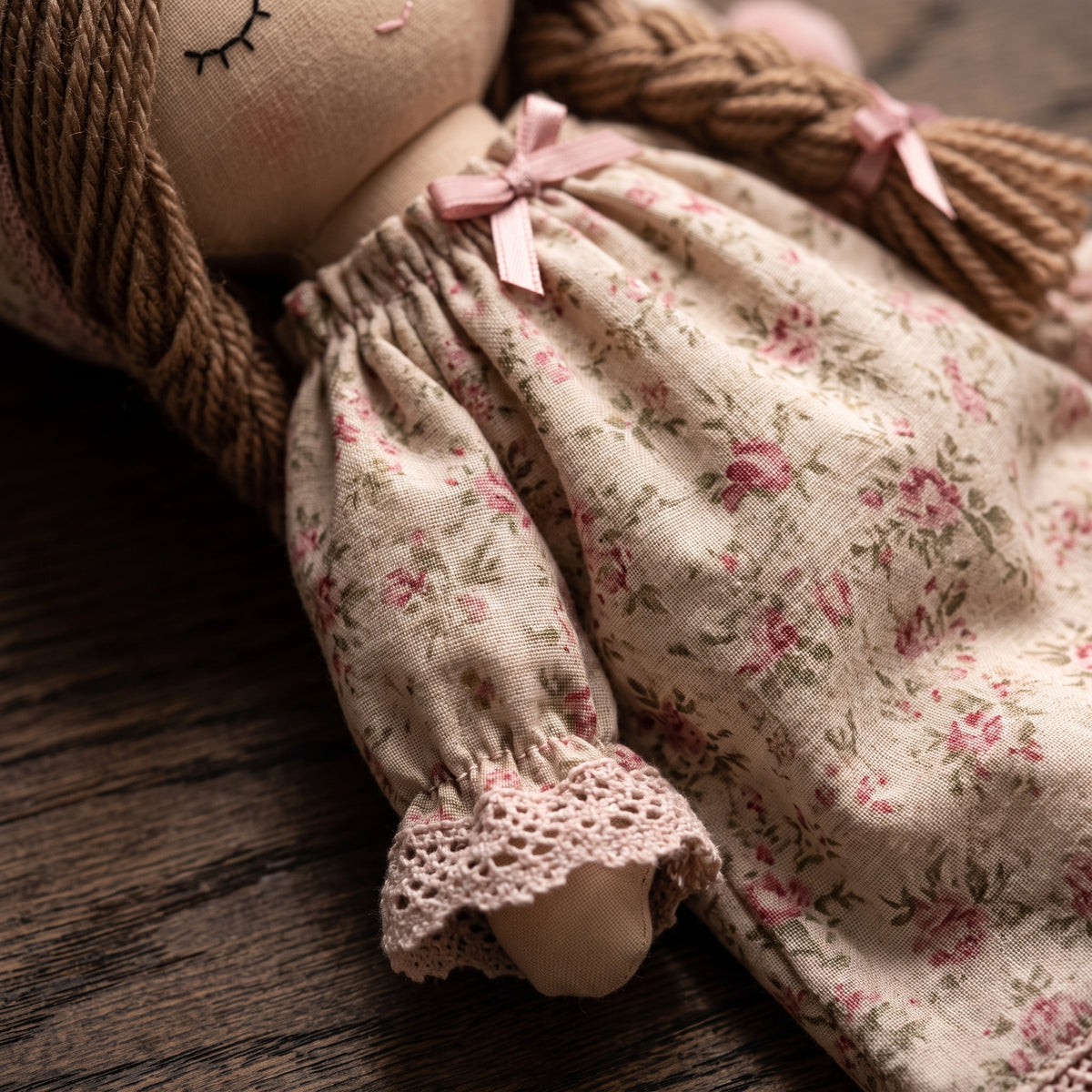 Sleepy Rag Doll Sewing Pattern PDF, Cloth Doll with Nightgown & Hat