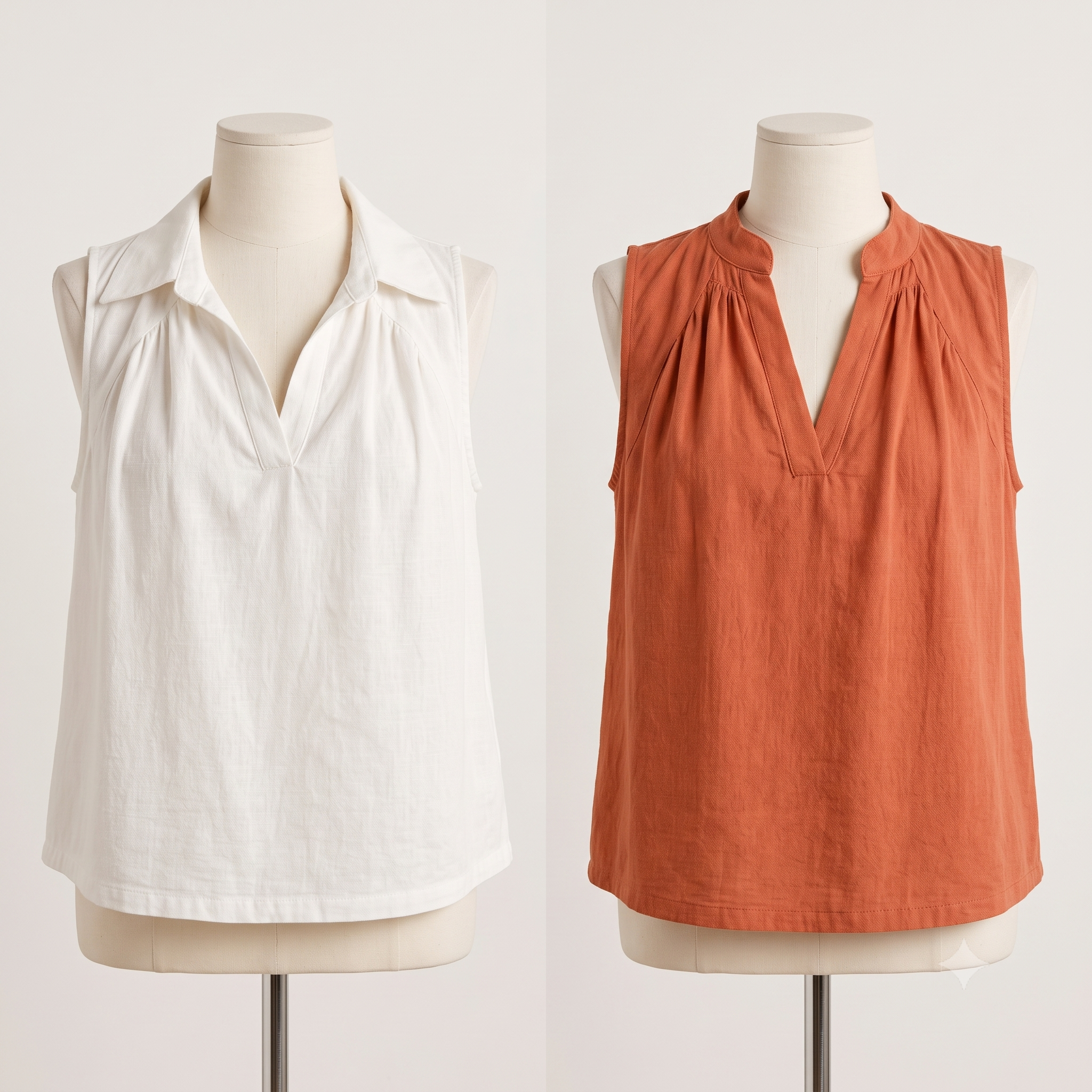 Sleeveless Blouse Sewing Pattern PDF, Women's Summer Top Pattern, Loose Fit V Neck Shirt, Collar Blouse Pattern XS–5XL, A4 A0 US Letter