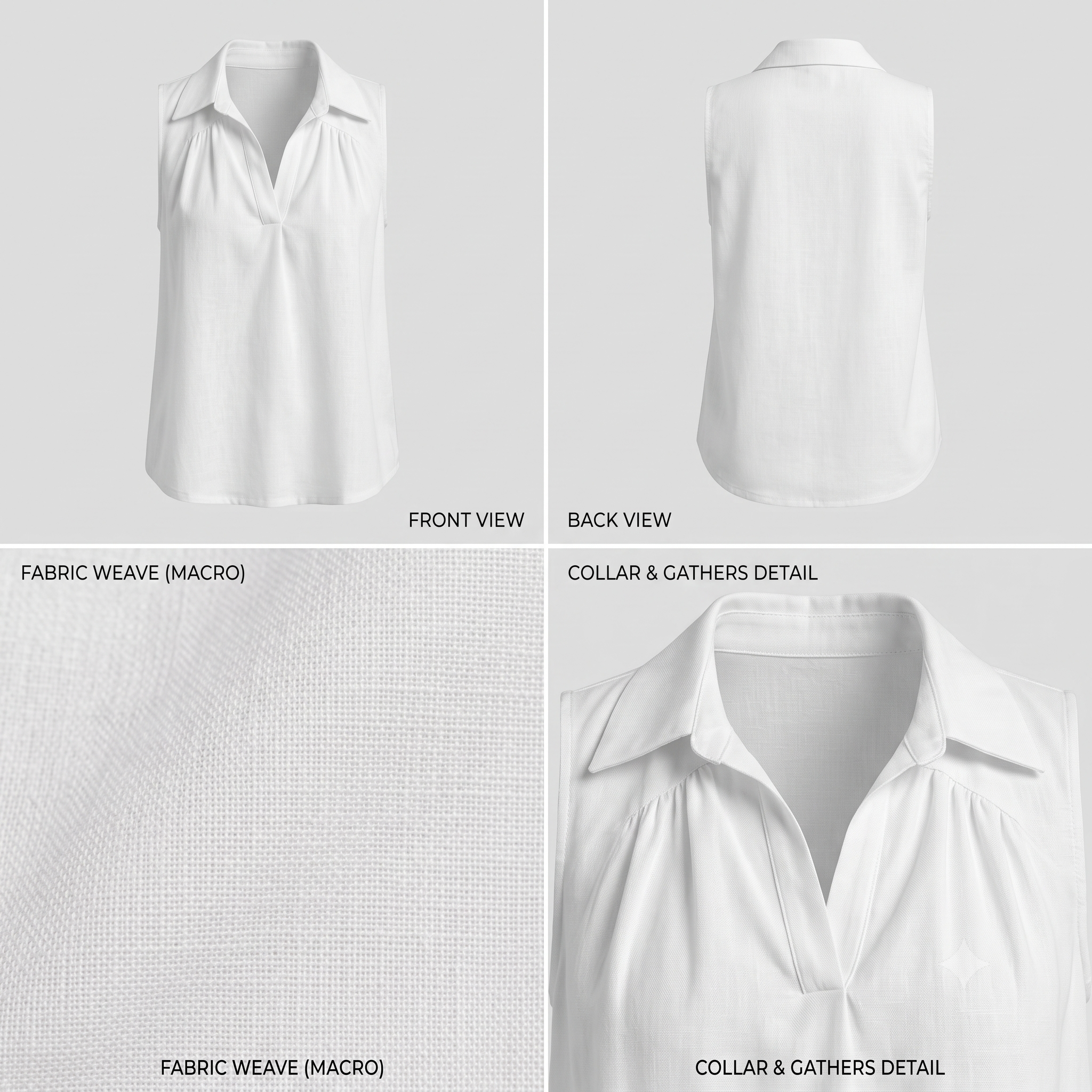Sleeveless Blouse Sewing Pattern PDF, Women's Summer Top Pattern, Loose Fit V Neck Shirt, Collar Blouse Pattern XS–5XL, A4 A0 US Letter