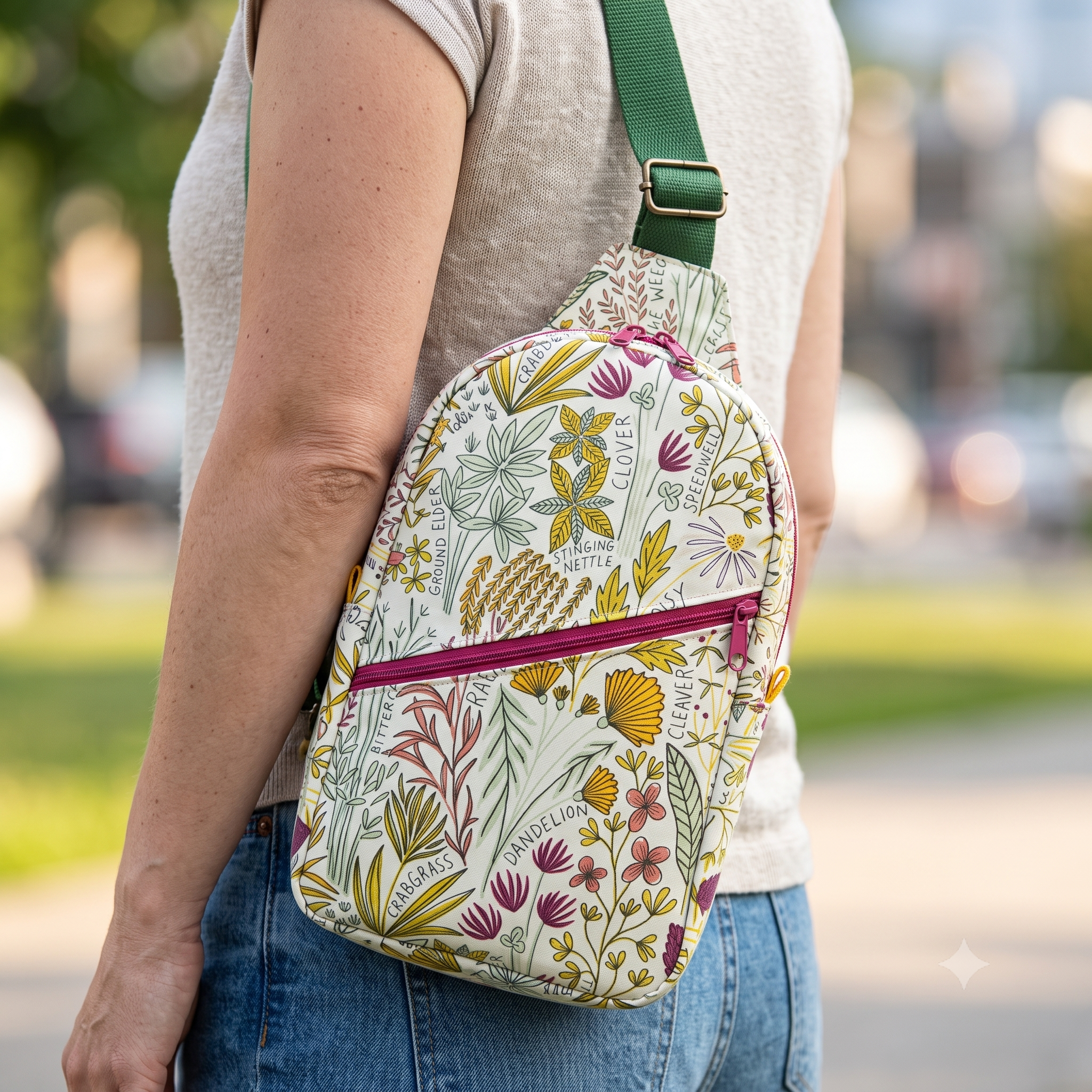 Sling Bag PDF Sewing Pattern, Crossbody Bag Pattern with 3 Pocket Options, Intermediate Bag Making Pattern, Instant Download