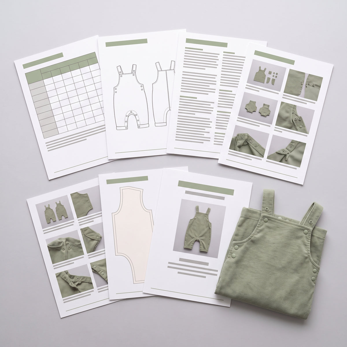 Baby Dungarees Sewing Pattern PDF, Snap Inseam Overalls, 0-3M to 3T, Beginner Baby Gift Pattern, Instant Download