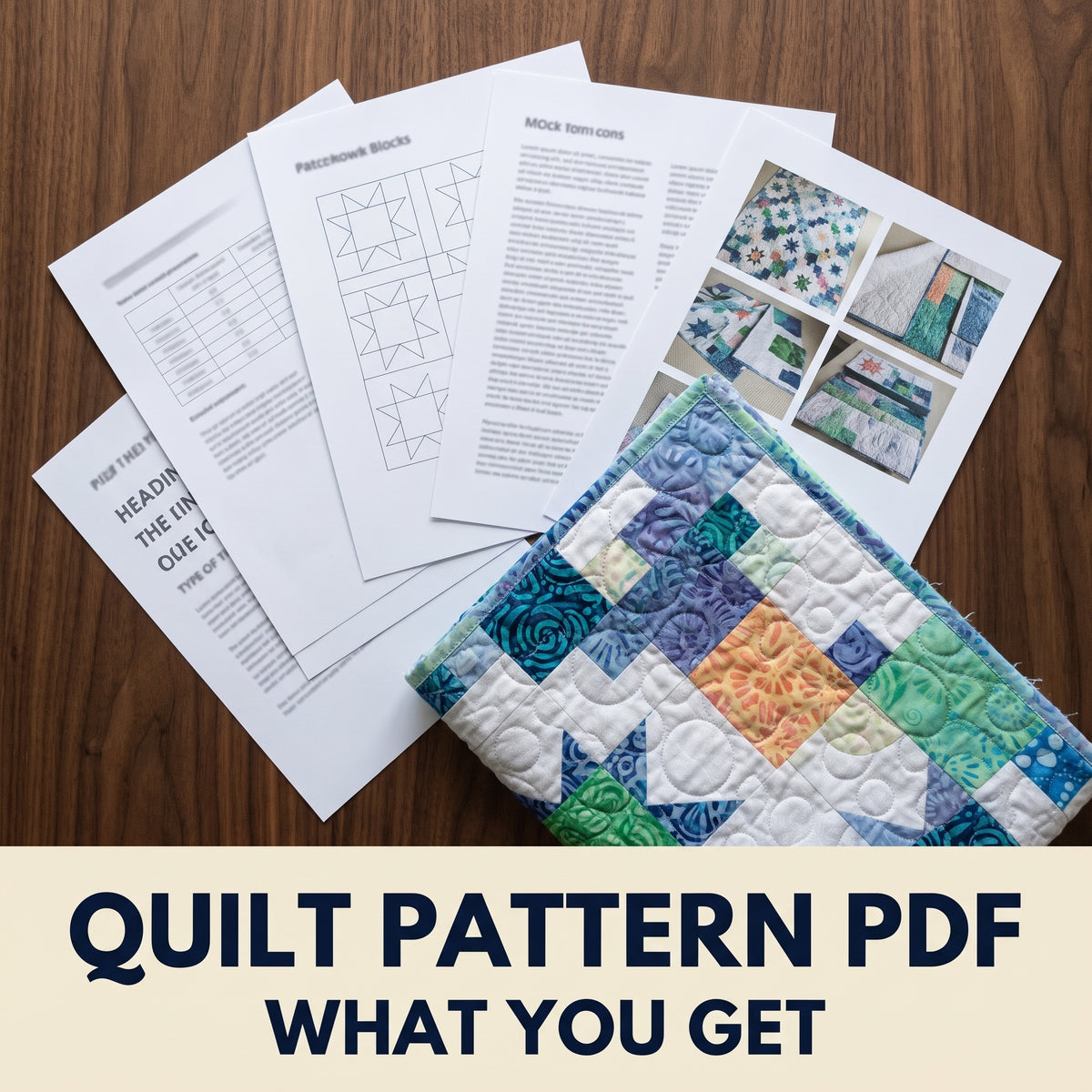 Star and Chain Quilt Pattern – Batik Sawtooth Stars on White, Throw Quilt PDF, Instant Download