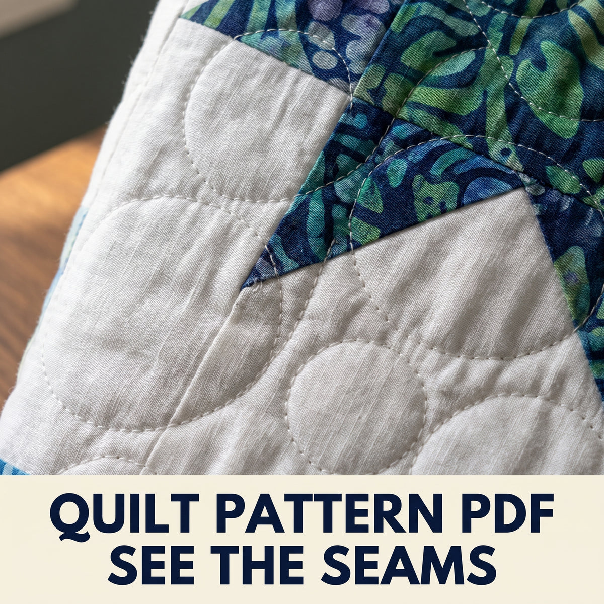Star and Chain Quilt Pattern – Batik Sawtooth Stars on White, Throw Quilt PDF, Instant Download