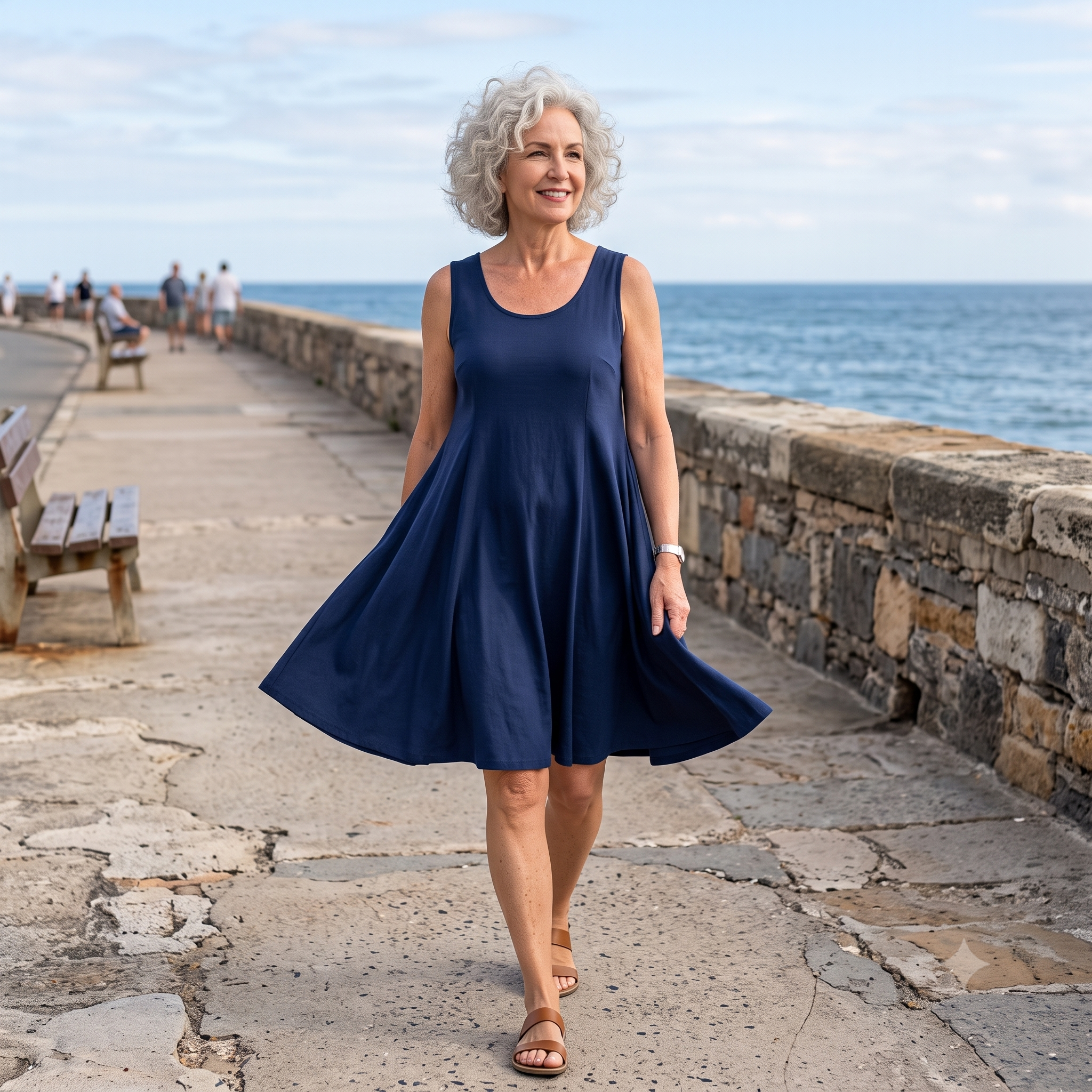 Sundress Sewing Pattern PDF | Boho Sleeveless Swing Dress Pattern for Women, 3/4 Circle Scoop Neck Dress, Beginner, Sizes 2-30, Instant Download