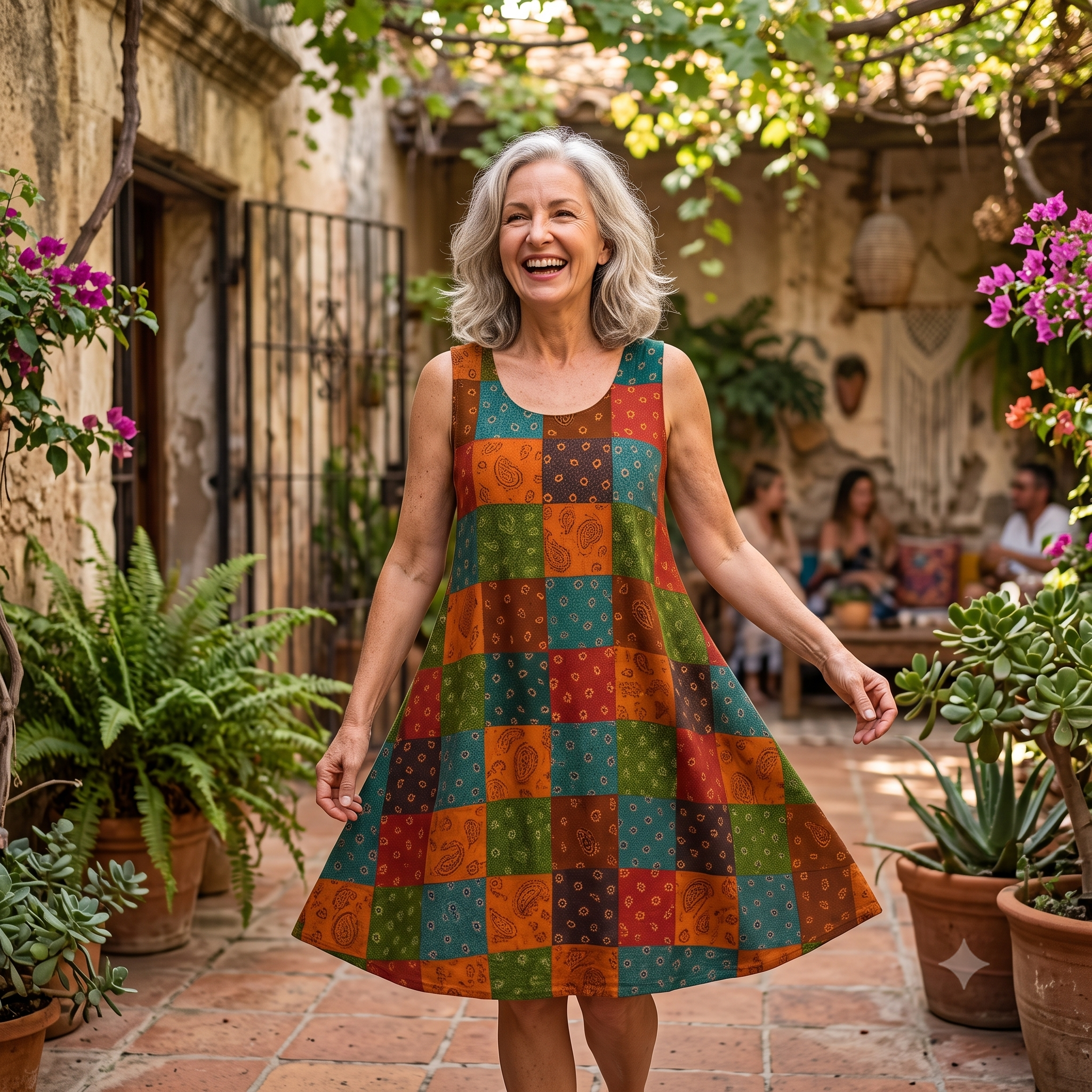 Sundress Sewing Pattern PDF | Boho Sleeveless Swing Dress Pattern for Women, 3/4 Circle Scoop Neck Dress, Beginner, Sizes 2-30, Instant Download