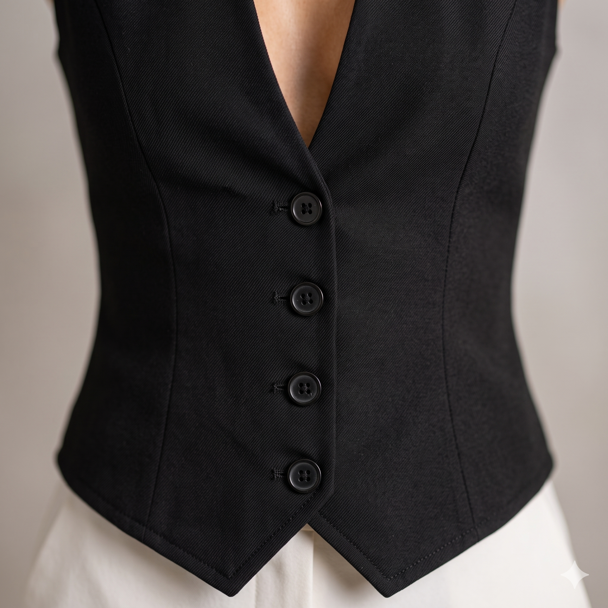 Tailored V-Neck Vest — Sewing Pattern (PDF) | Fitted Button-Front Waistcoat