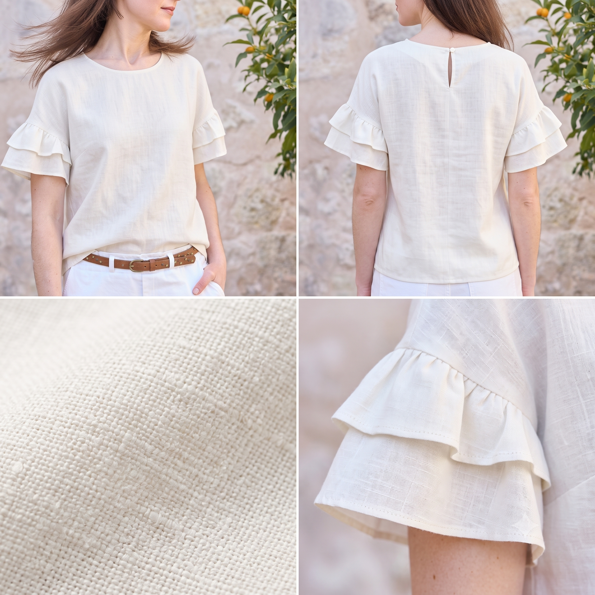 IDOLE Blouse Sewing Pattern PDF, Dropped Armhole Top & Dress, Round or Boat Neck, 18 Variations, Video Tutorial, Bilingual FR/EN, Sizes 32–52