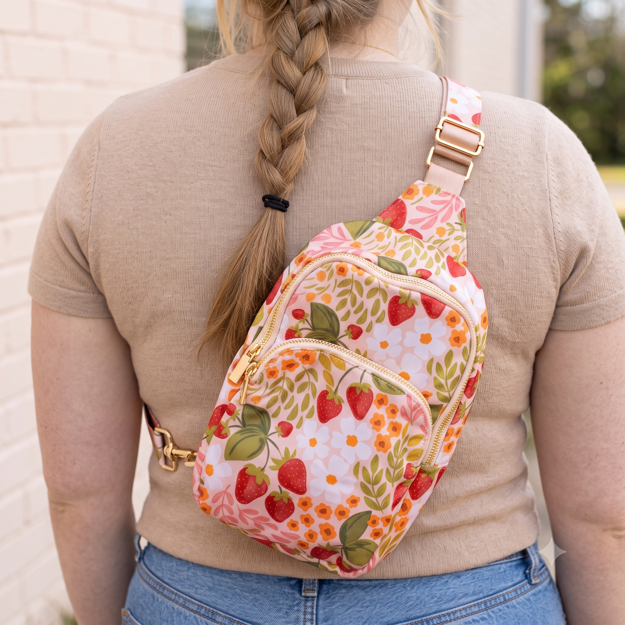 Padded Sling Bag PDF Sewing Pattern | Crossbody Sling Backpack | Front + Interior Zip Pockets, Convertible Strap | Beginner Friendly