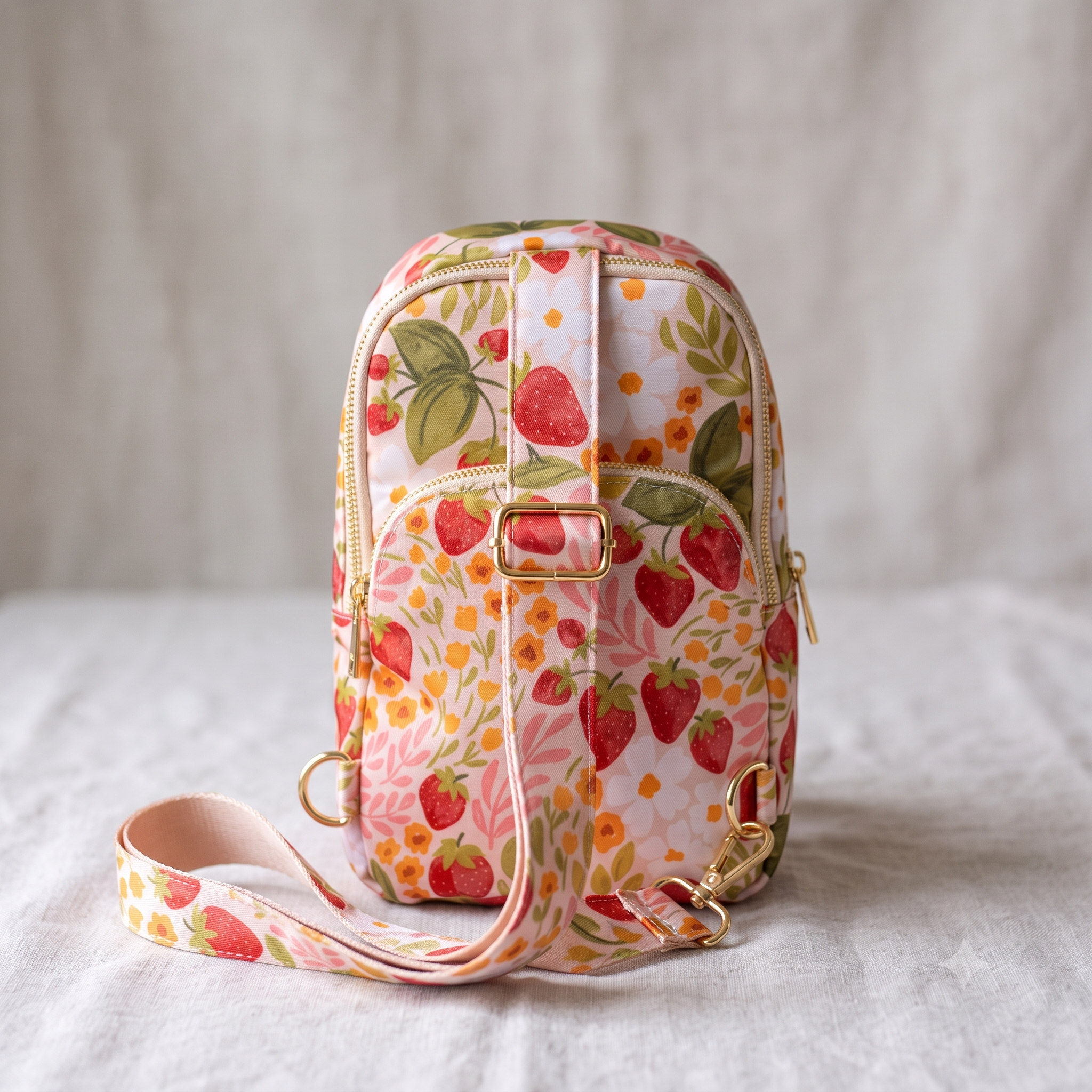 Padded Sling Bag PDF Sewing Pattern | Crossbody Sling Backpack | Front + Interior Zip Pockets, Convertible Strap | Beginner Friendly