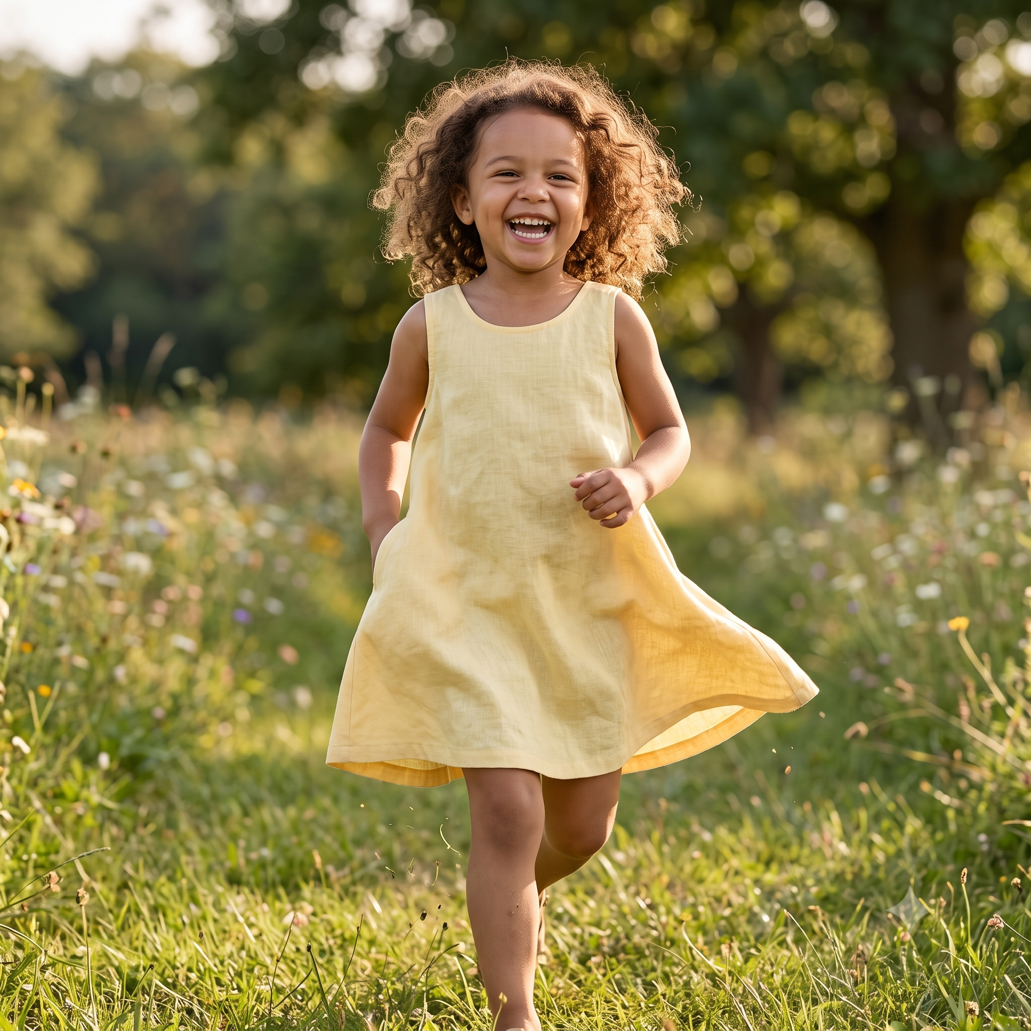 Kids Linen Dress PDF for Girls, Toddler Dress Pattern, Beginner Friendly Sewing Pattern, Girls Dress Template, Ages 2–16 Years
