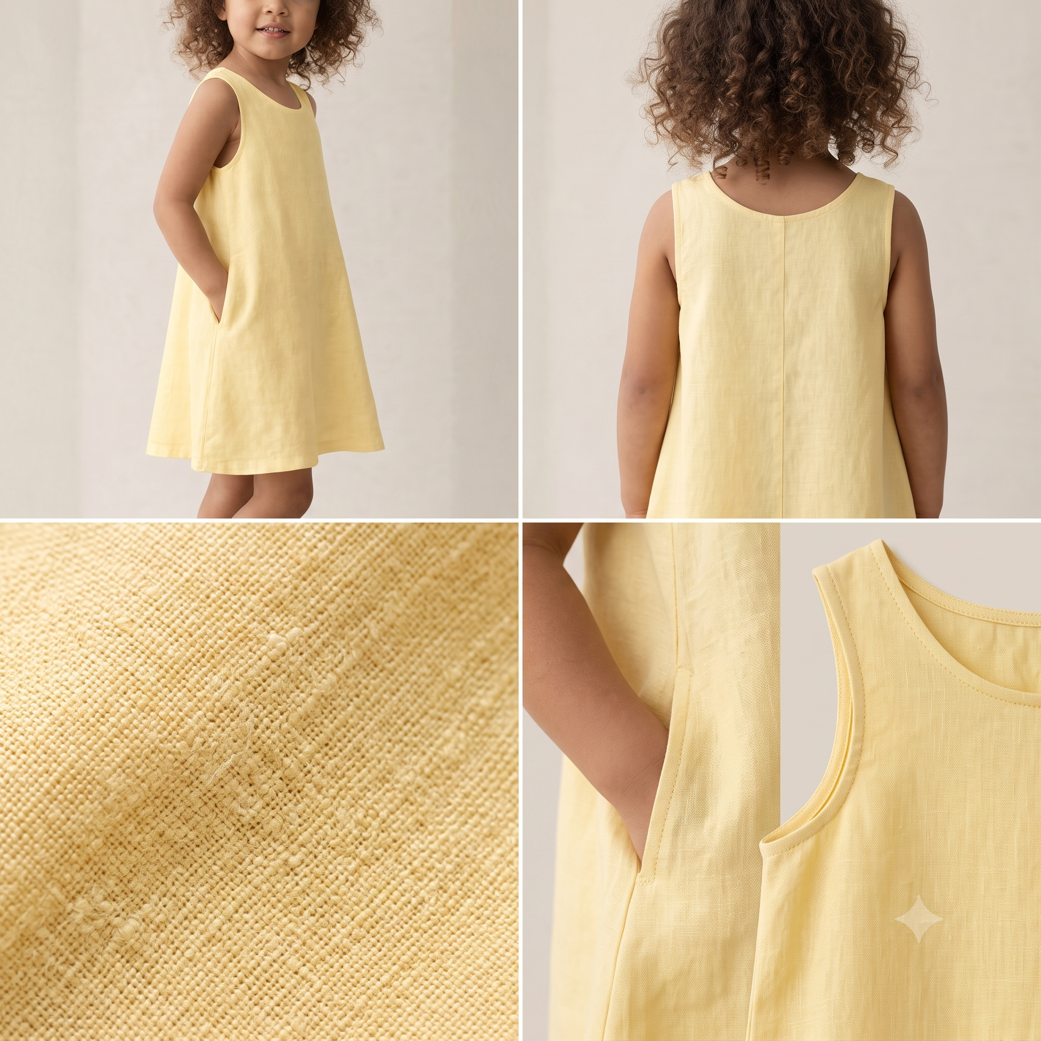 Kids Linen Dress PDF for Girls, Toddler Dress Pattern, Beginner Friendly Sewing Pattern, Girls Dress Template, Ages 2–16 Years